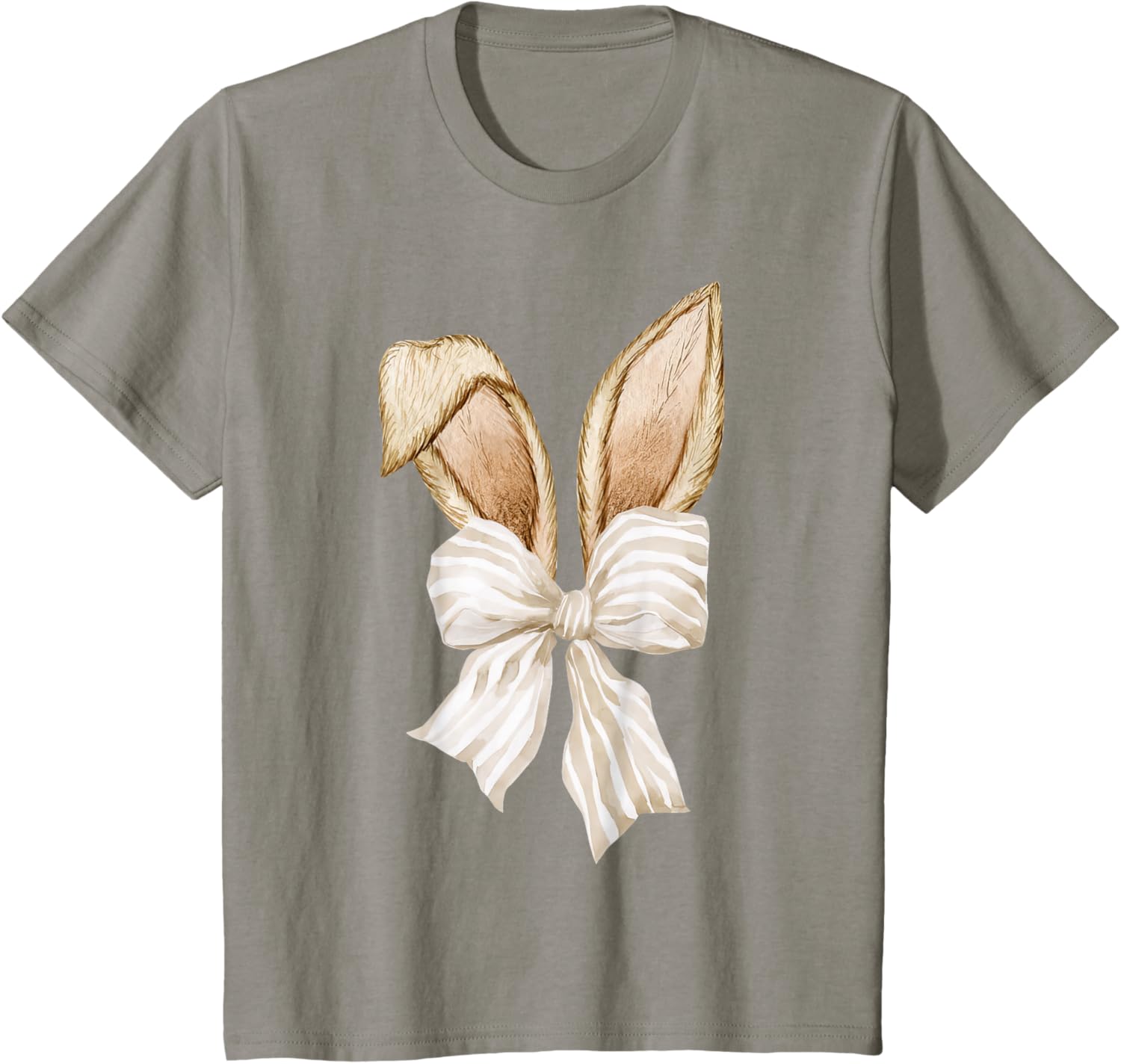 Cute Coquette Bow Bunny Ears Happy Easter Day Rabbit Lovers T-Shirt