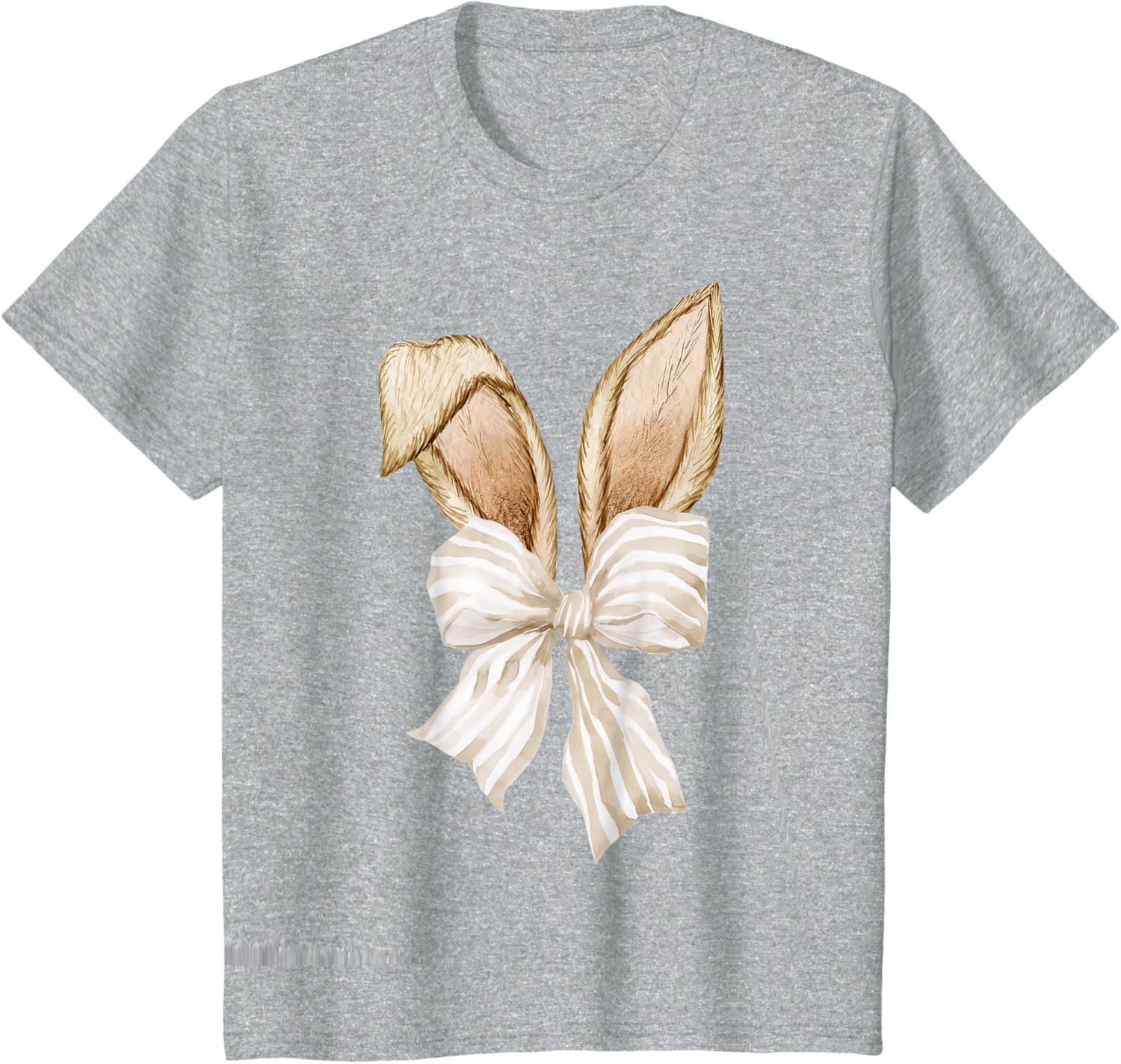 Cute Coquette Bow Bunny Ears Happy Easter Day Rabbit Lovers T-Shirt