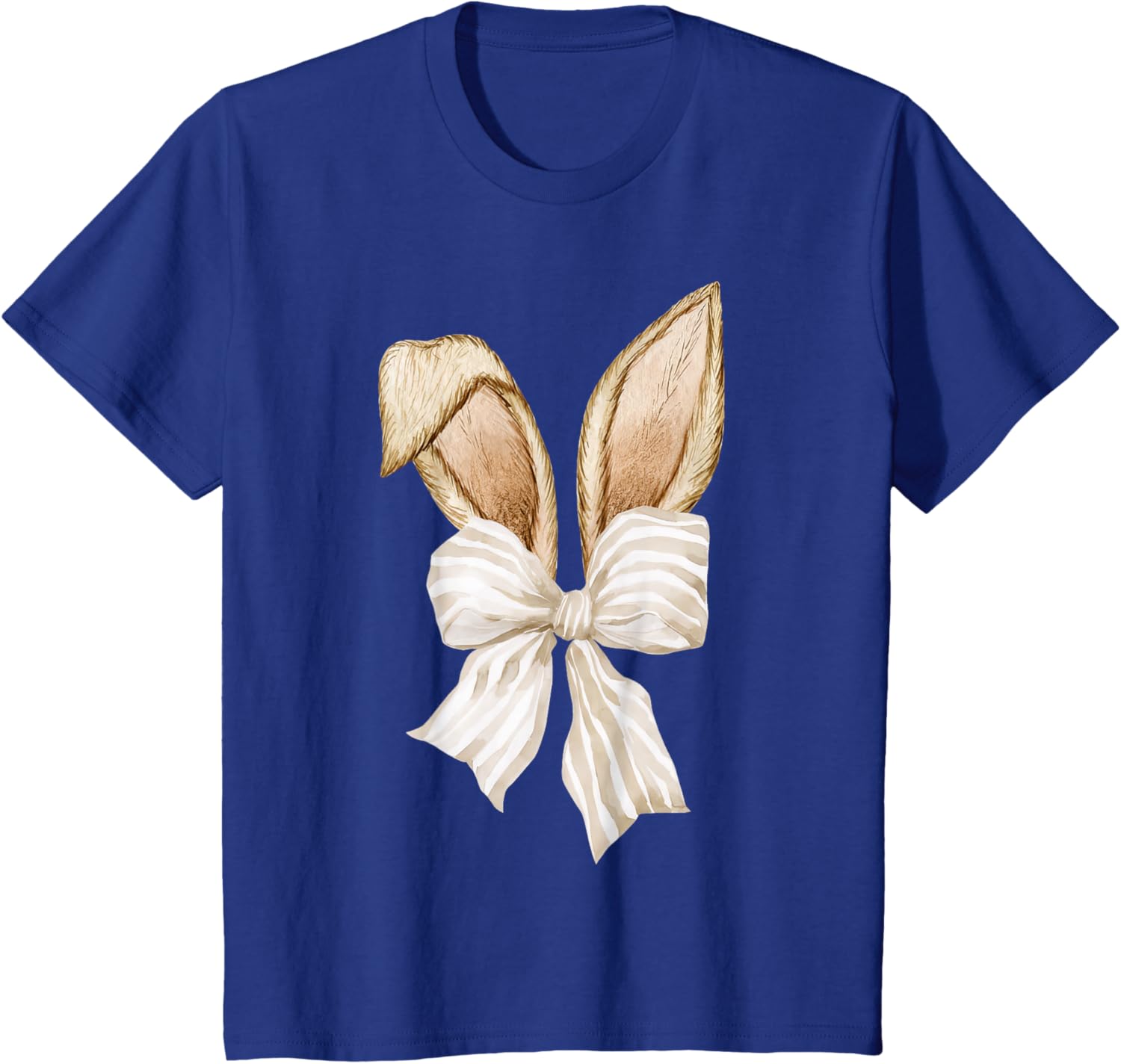 Cute Coquette Bow Bunny Ears Happy Easter Day Rabbit Lovers T-Shirt