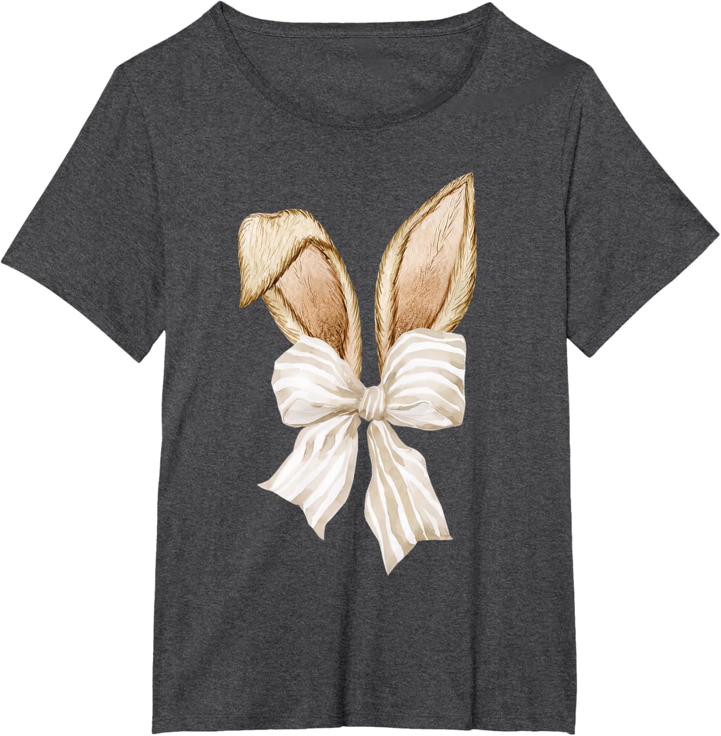 Cute Coquette Bow Bunny Ears Happy Easter Day Rabbit Lovers T-Shirt