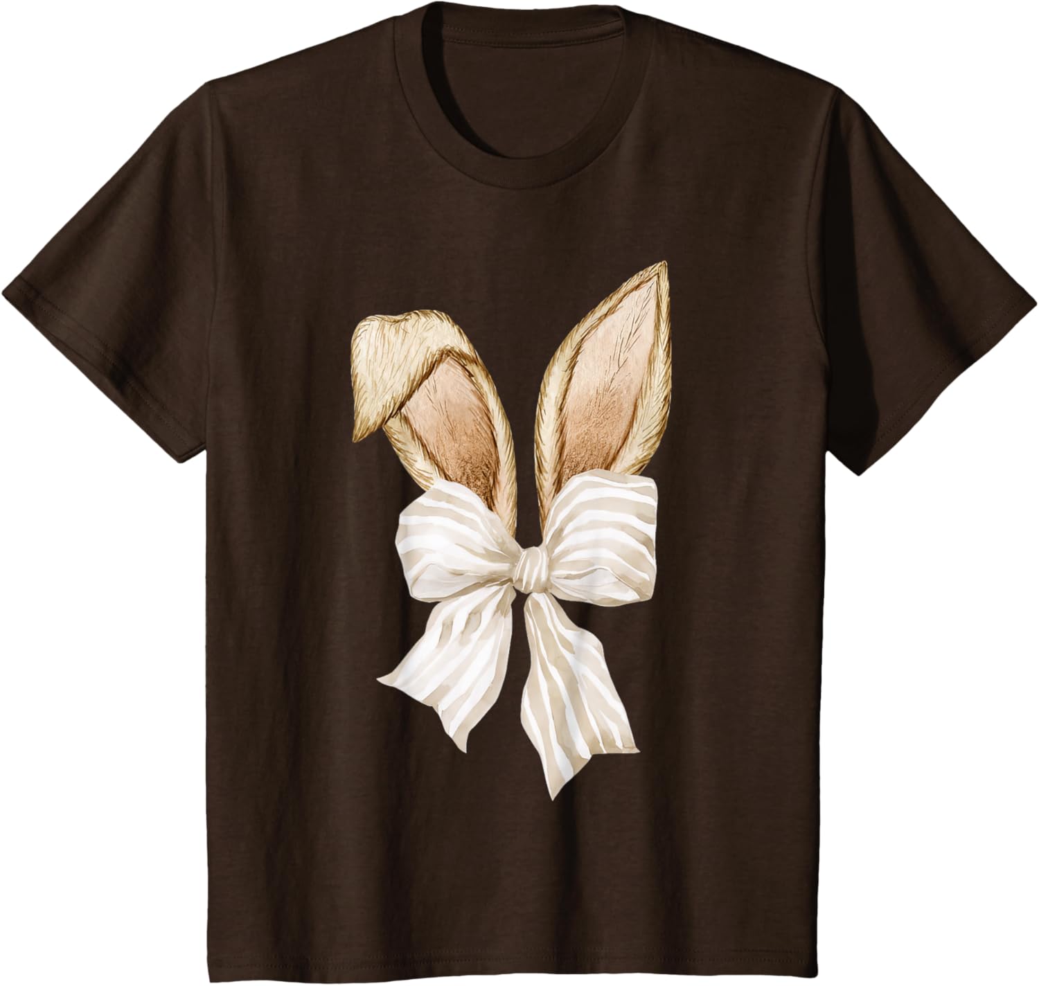 Cute Coquette Bow Bunny Ears Happy Easter Day Rabbit Lovers T-Shirt