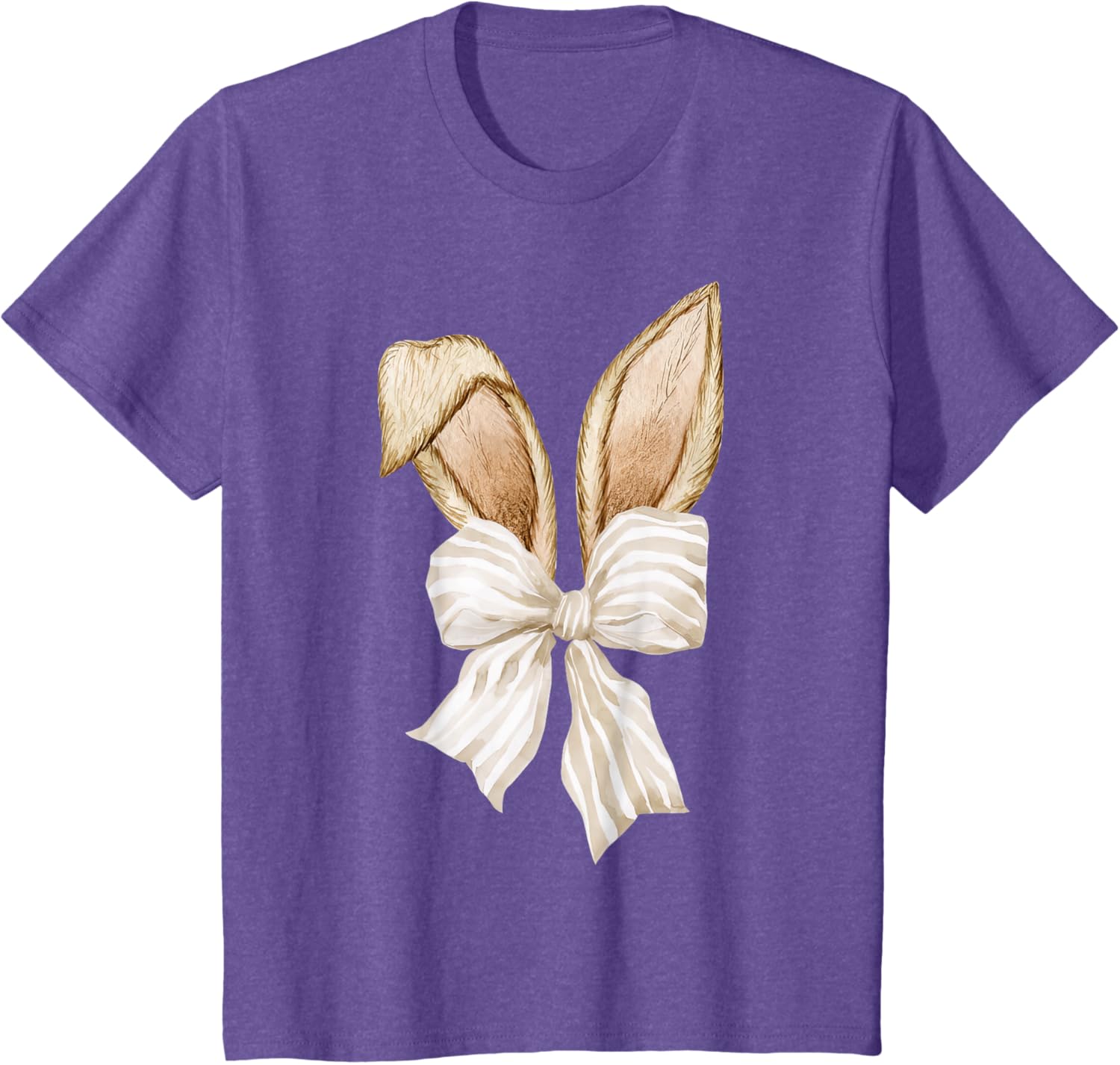 Cute Coquette Bow Bunny Ears Happy Easter Day Rabbit Lovers T-Shirt