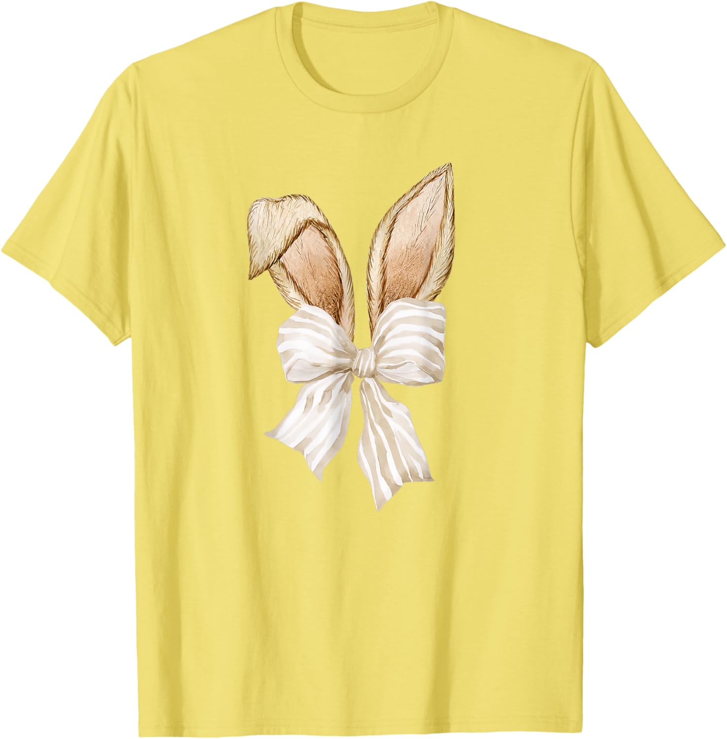 Cute Coquette Bow Bunny Ears Happy Easter Day Rabbit Lovers T-Shirt