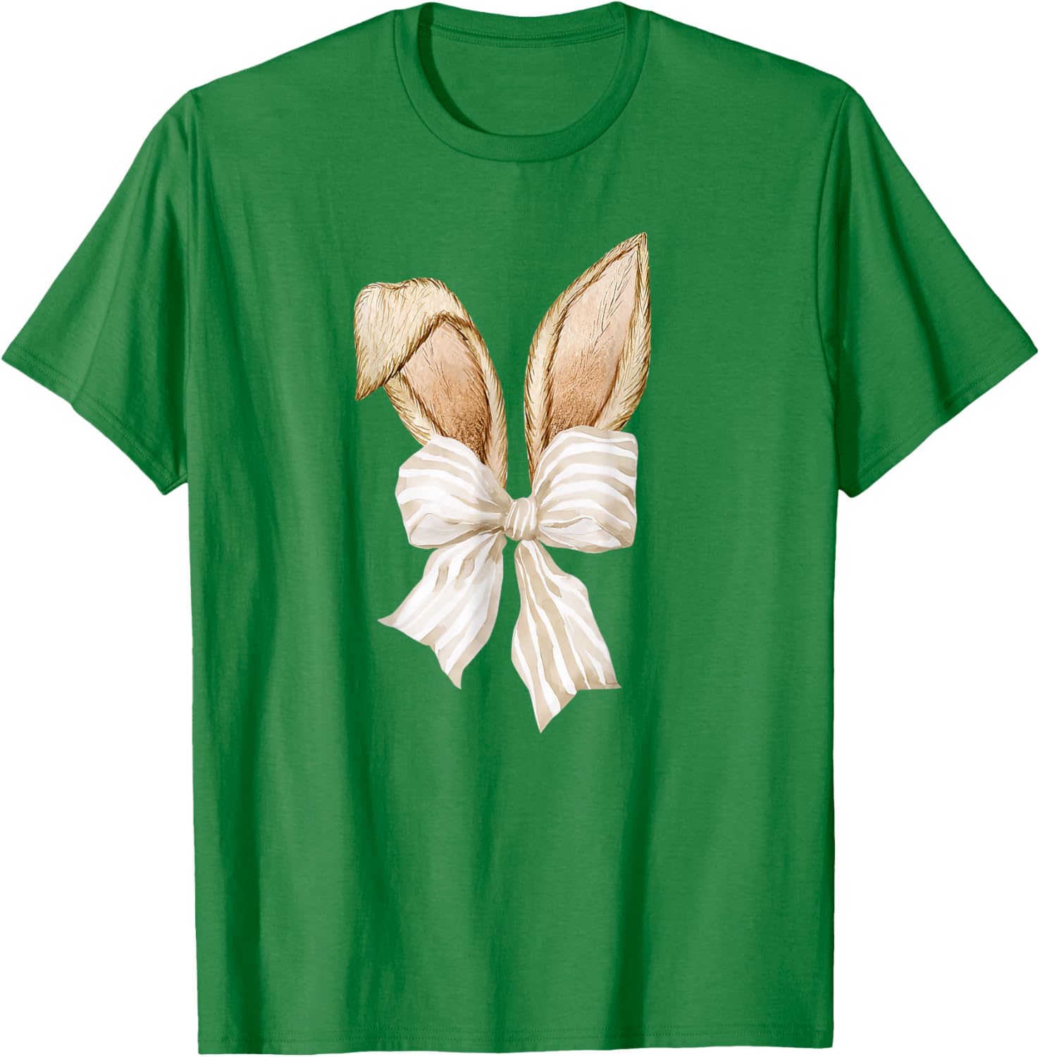 Cute Coquette Bow Bunny Ears Happy Easter Day Rabbit Lovers T-Shirt