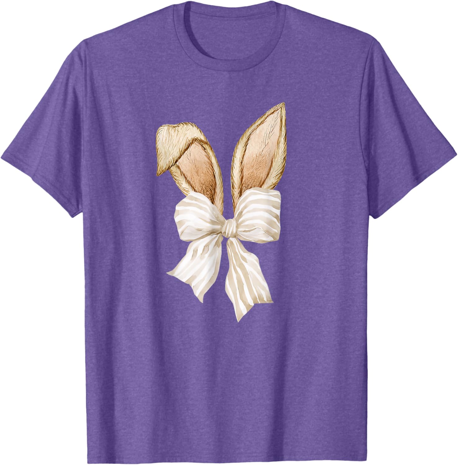 Cute Coquette Bow Bunny Ears Happy Easter Day Rabbit Lovers T-Shirt