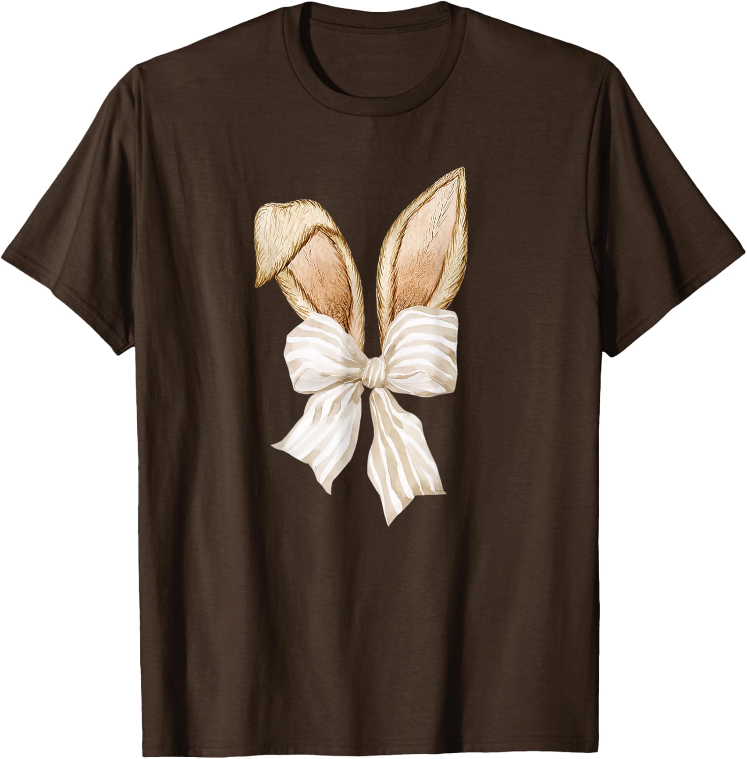 Cute Coquette Bow Bunny Ears Happy Easter Day Rabbit Lovers T-Shirt
