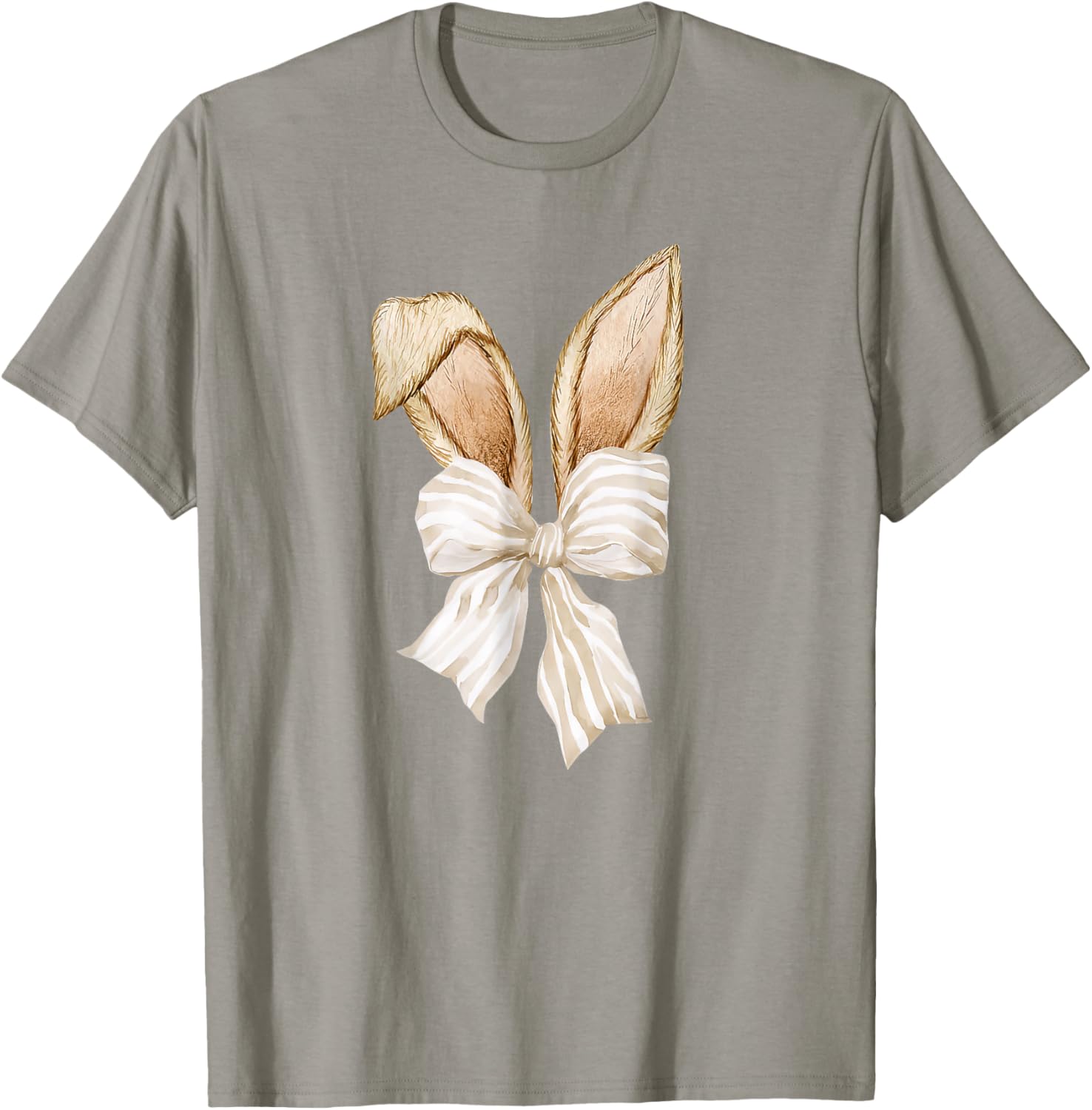 Cute Coquette Bow Bunny Ears Happy Easter Day Rabbit Lovers T-Shirt