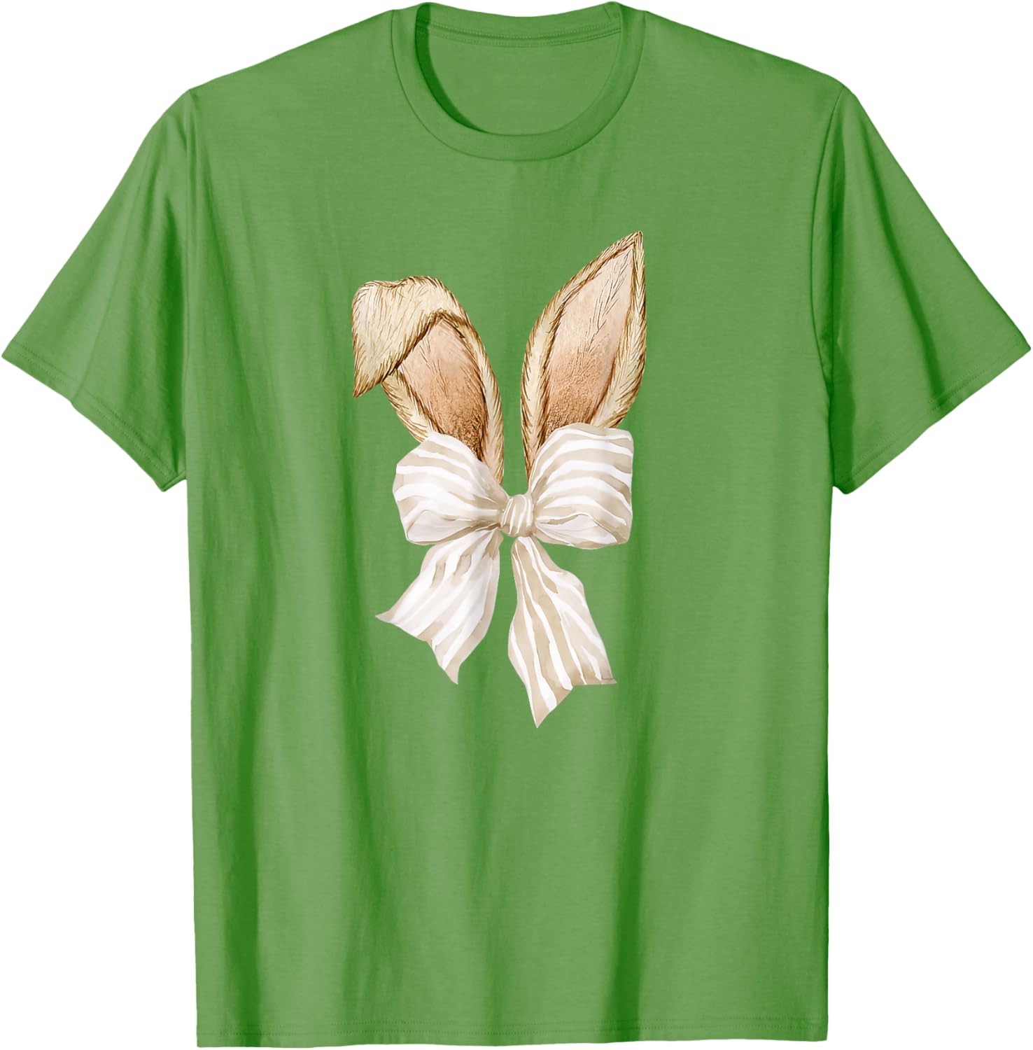 Cute Coquette Bow Bunny Ears Happy Easter Day Rabbit Lovers T-Shirt