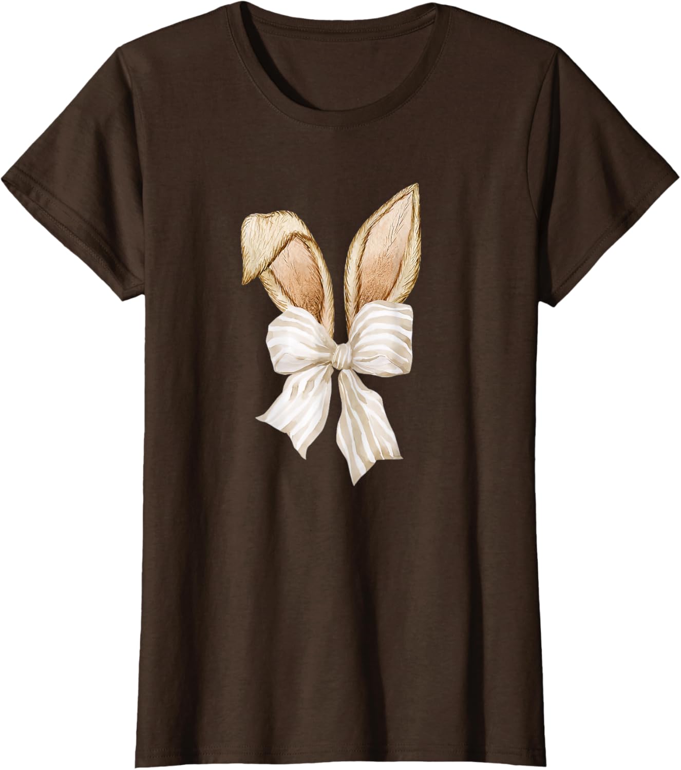 Cute Coquette Bow Bunny Ears Happy Easter Day Rabbit Lovers T-Shirt