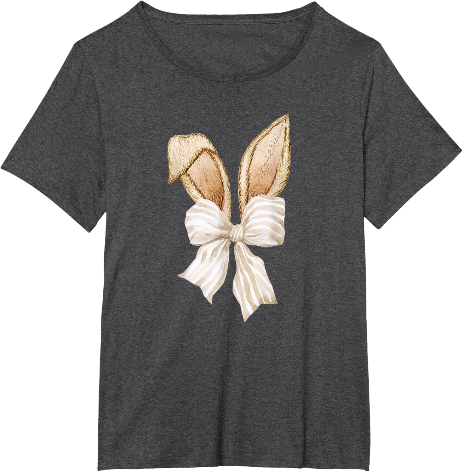 Cute Coquette Bow Bunny Ears Happy Easter Day Rabbit Lovers T-Shirt