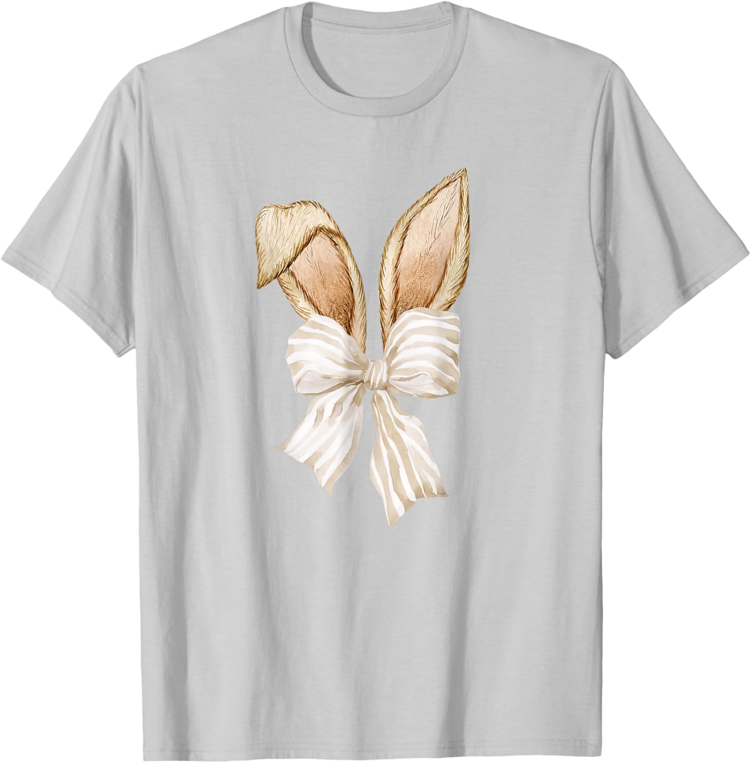 Cute Coquette Bow Bunny Ears Happy Easter Day Rabbit Lovers T-Shirt
