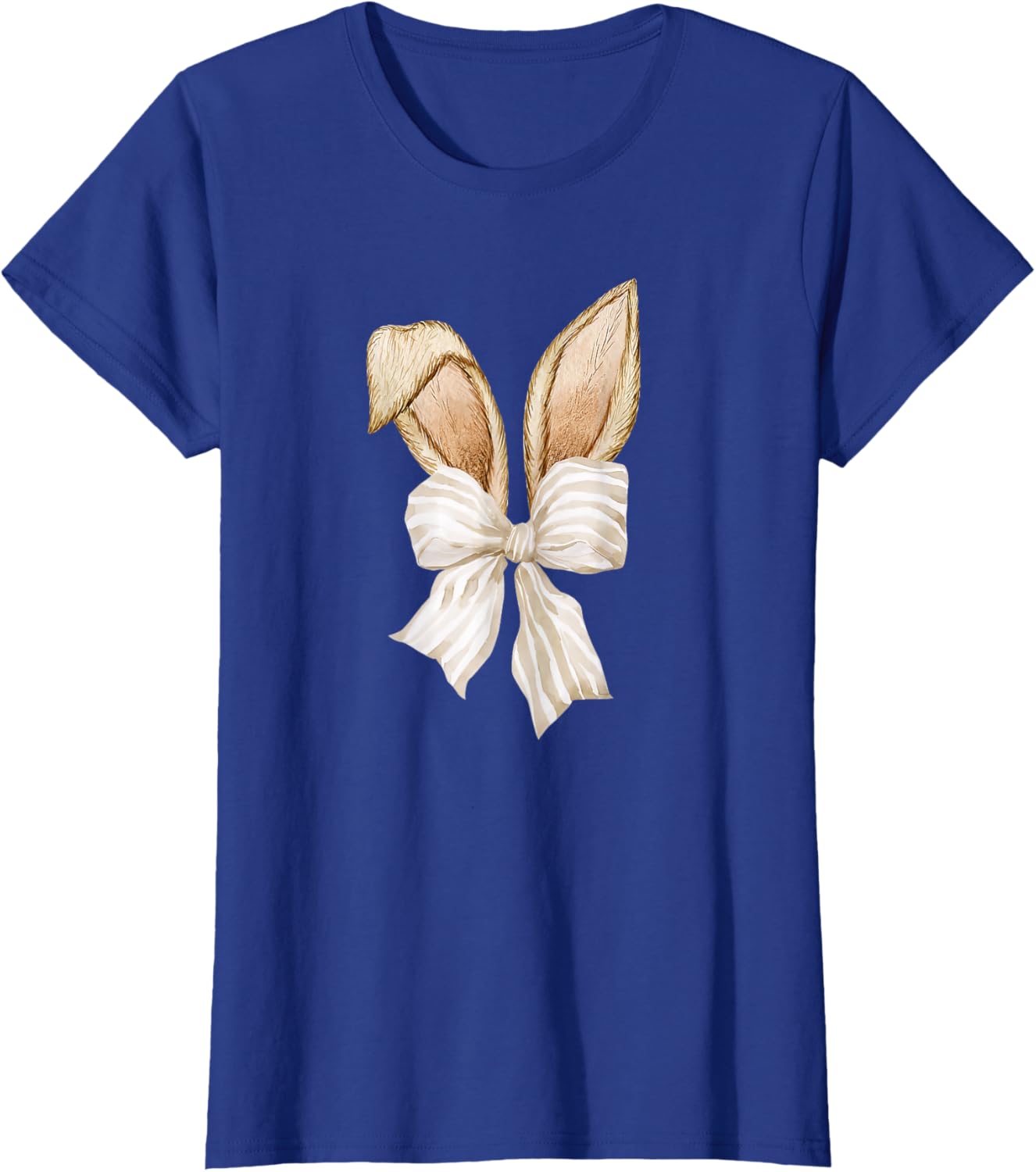 Cute Coquette Bow Bunny Ears Happy Easter Day Rabbit Lovers T-Shirt
