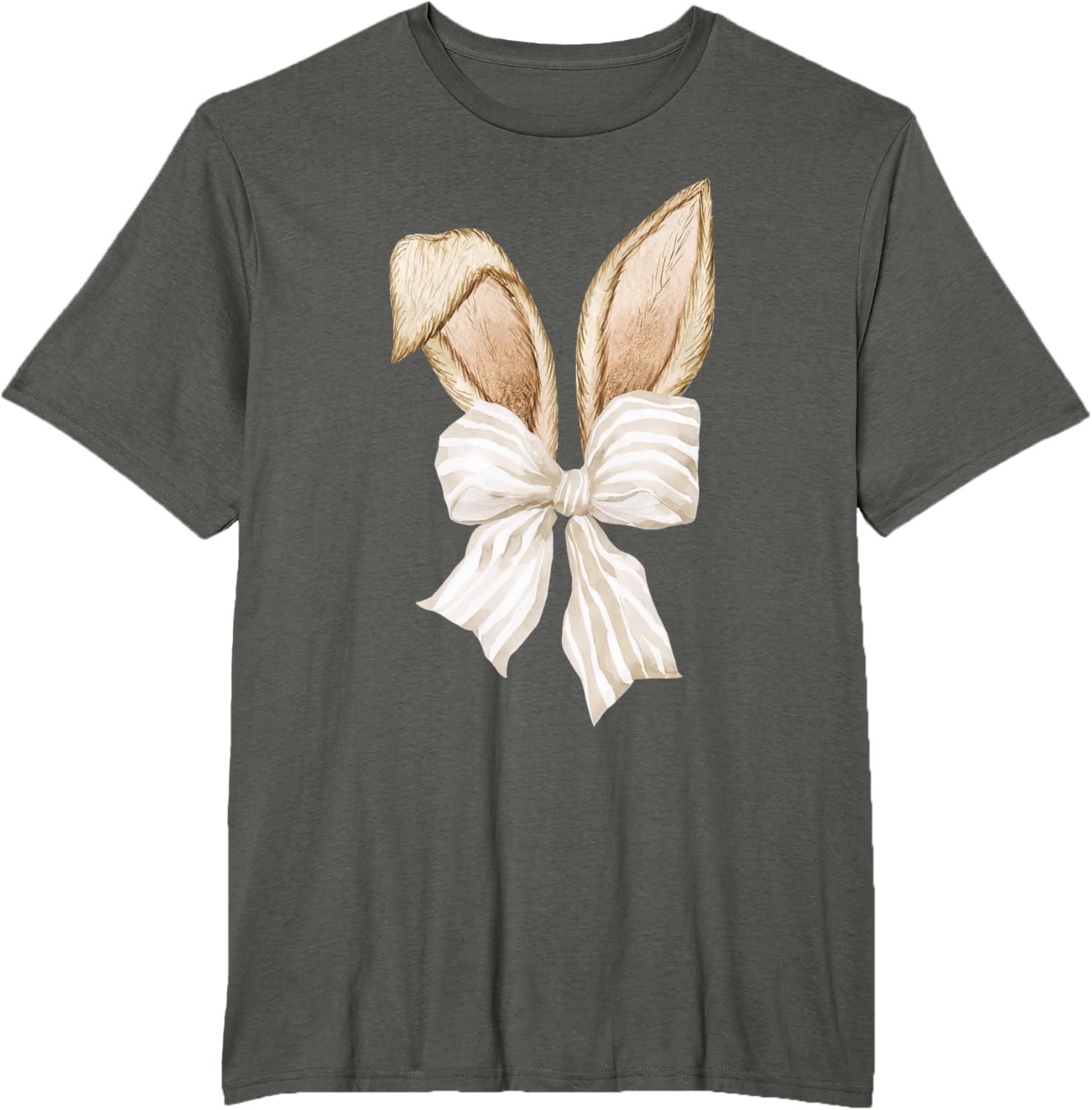 Cute Coquette Bow Bunny Ears Happy Easter Day Rabbit Lovers T-Shirt