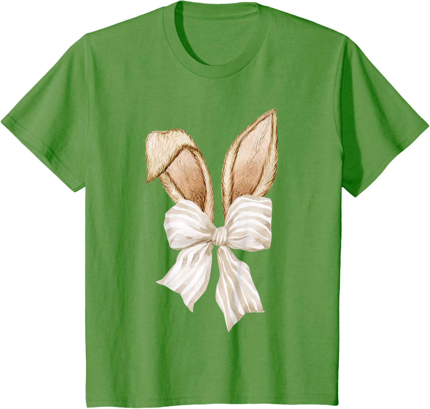 Cute Coquette Bow Bunny Ears Happy Easter Day Rabbit Lovers T-Shirt