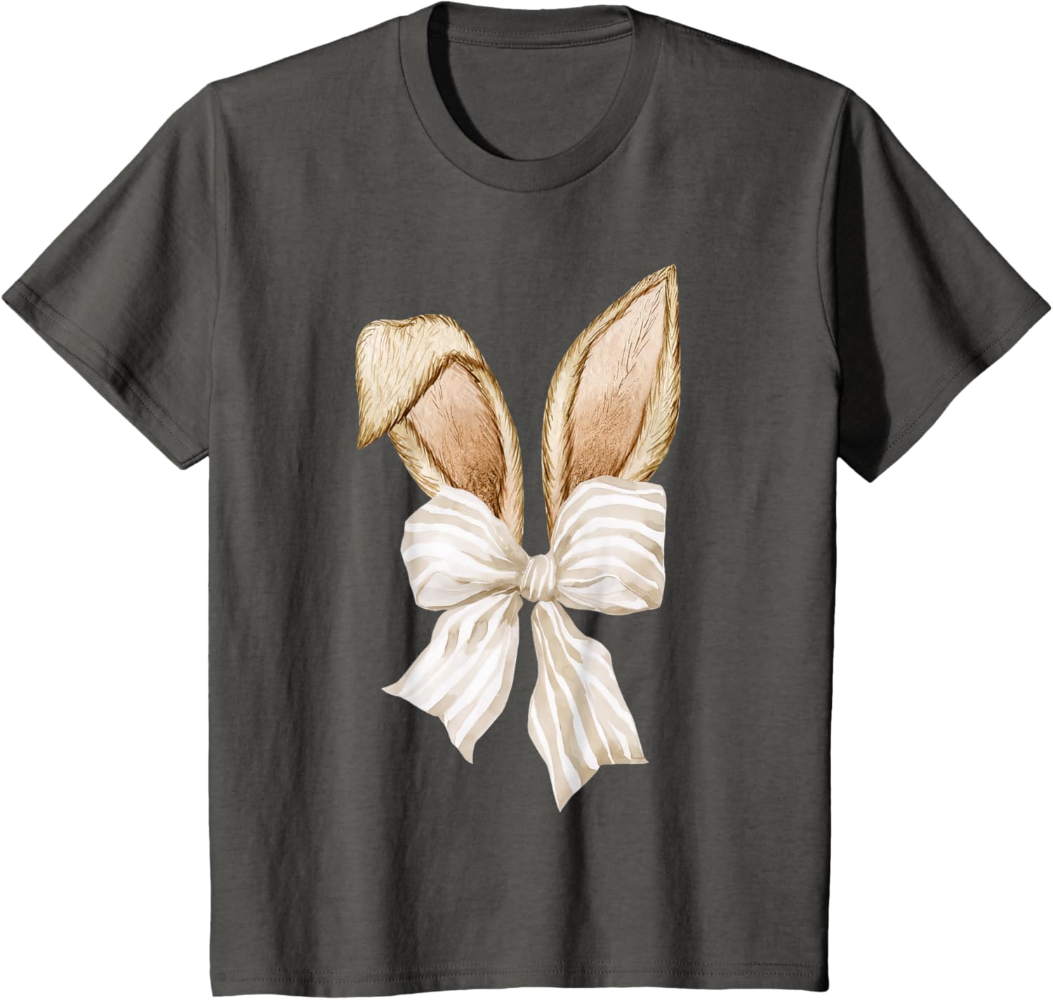 Cute Coquette Bow Bunny Ears Happy Easter Day Rabbit Lovers T-Shirt