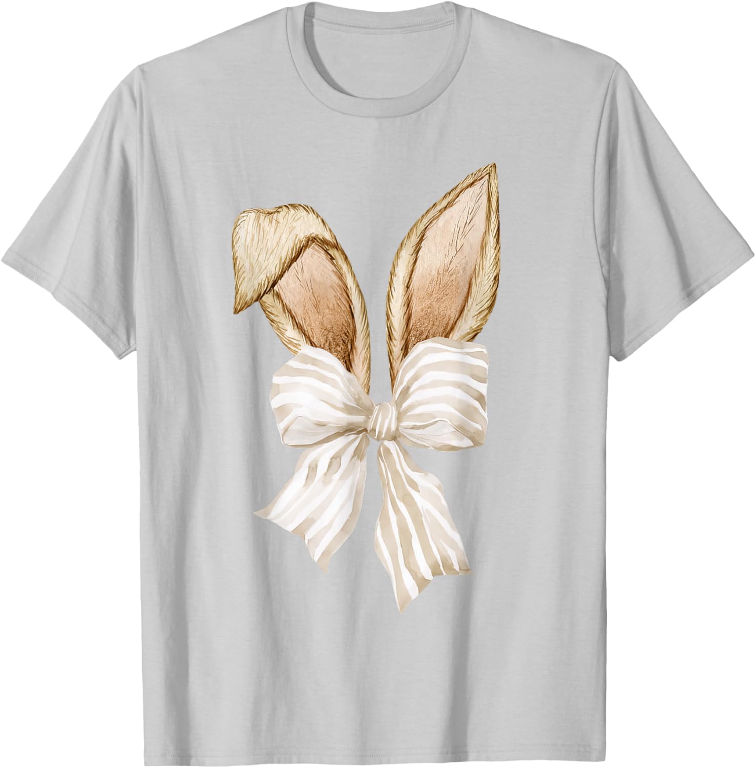 Cute Coquette Bow Bunny Ears Happy Easter Day Rabbit Lovers T-Shirt