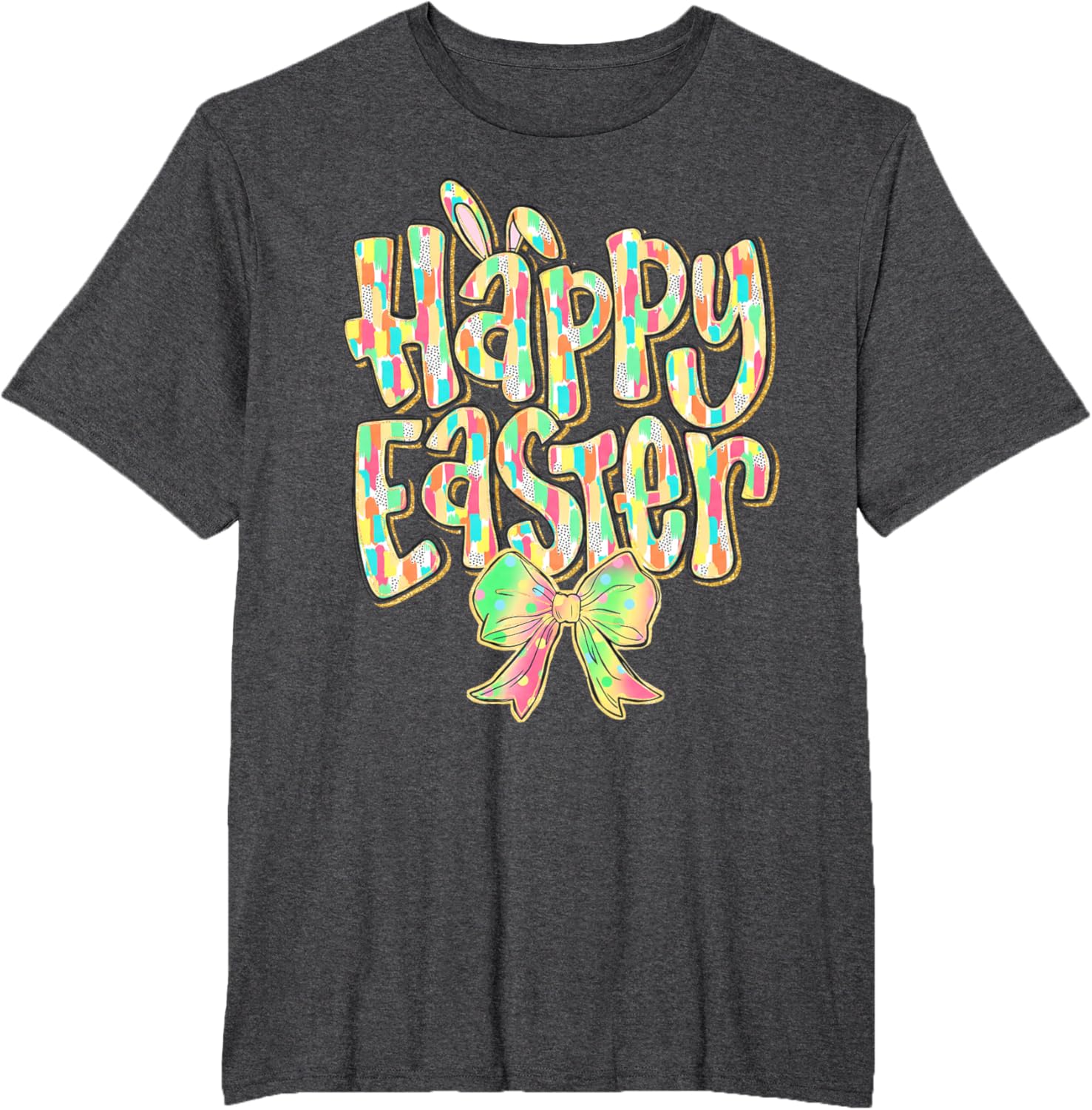 Cute Easter Bunny Coquette Bow Girl Women Happy Easter Day T-Shirt