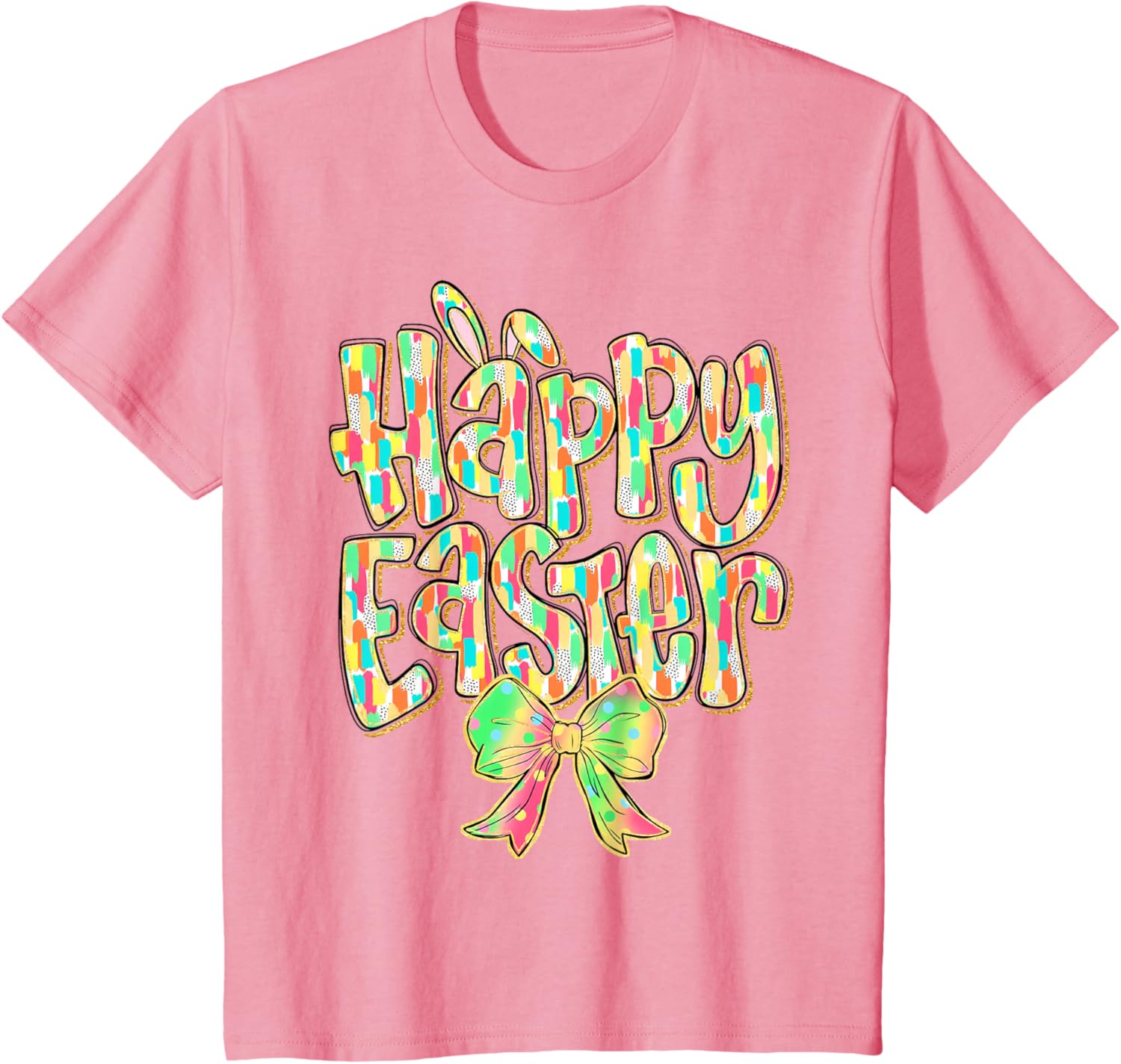 Cute Easter Bunny Coquette Bow Girl Women Happy Easter Day T-Shirt