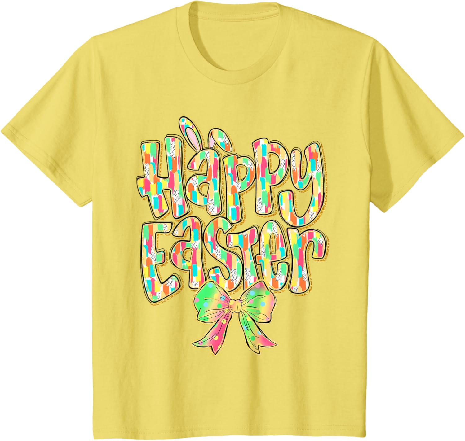 Cute Easter Bunny Coquette Bow Girl Women Happy Easter Day T-Shirt