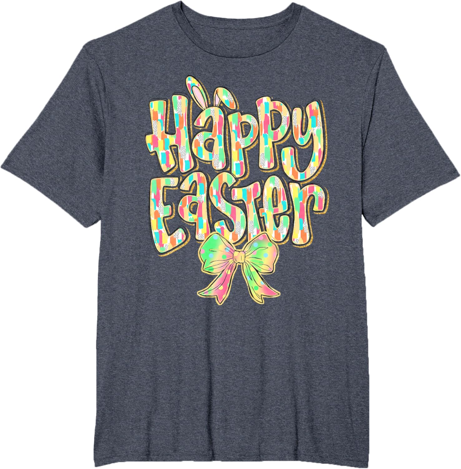 Cute Easter Bunny Coquette Bow Girl Women Happy Easter Day T-Shirt