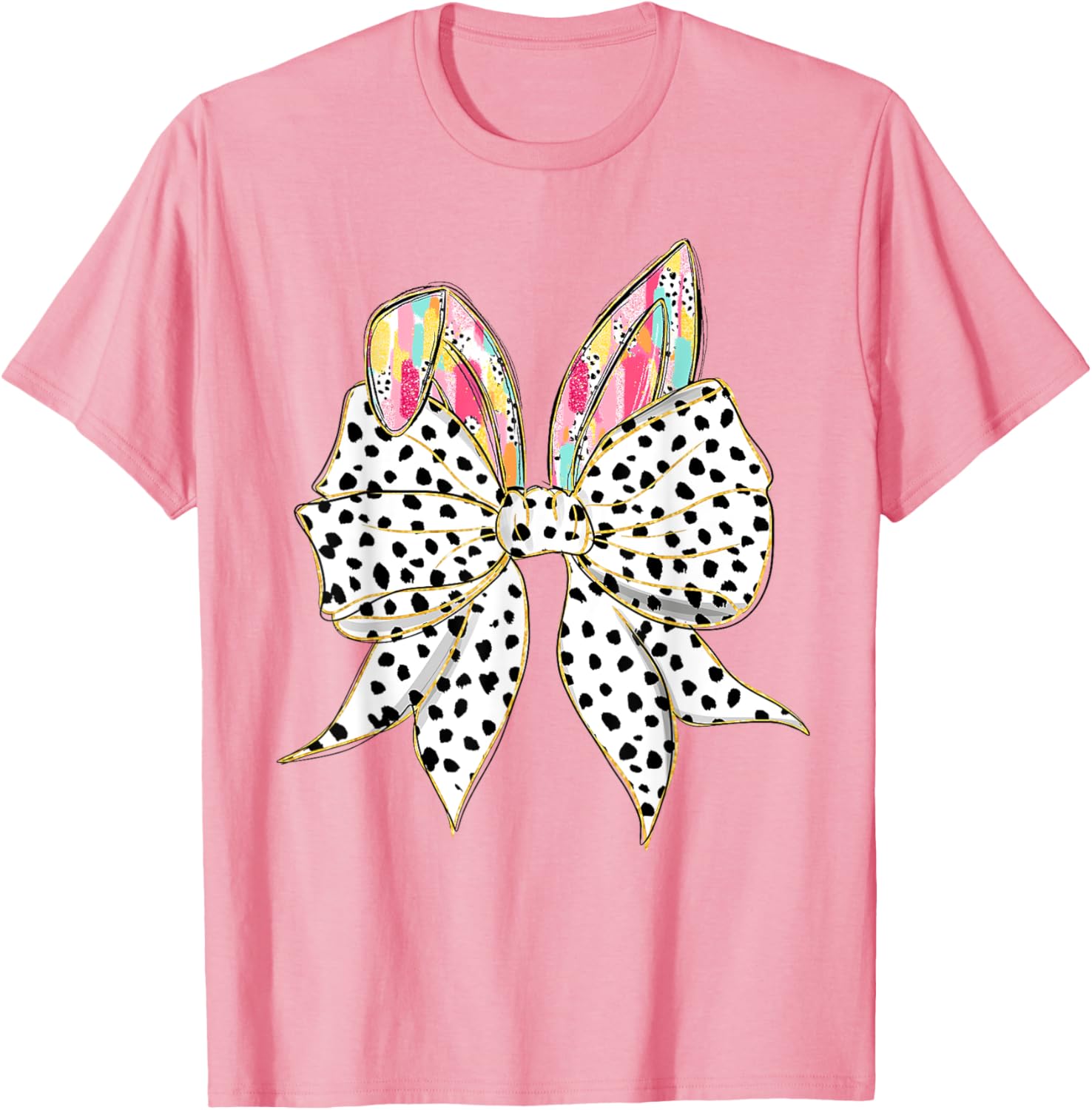 Cute Easter Bunny Coquette Bow Girl Women Happy Easter Day T-Shirt