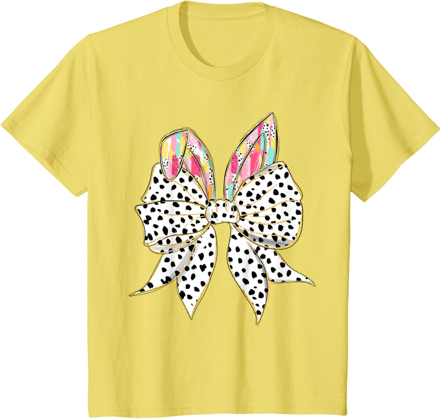 Cute Easter Bunny Coquette Bow Girl Women Happy Easter Day T-Shirt