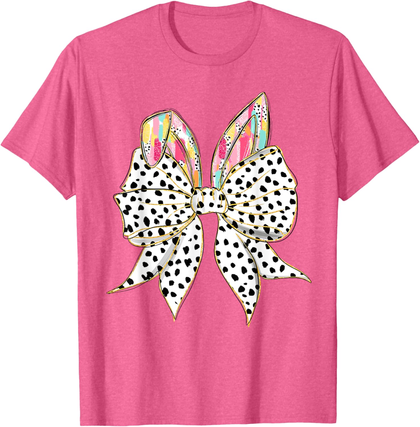 Cute Easter Bunny Coquette Bow Girl Women Happy Easter Day T-Shirt