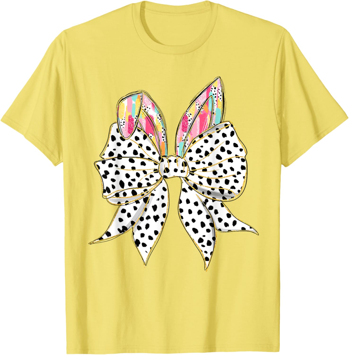 Cute Easter Bunny Coquette Bow Girl Women Happy Easter Day T-Shirt