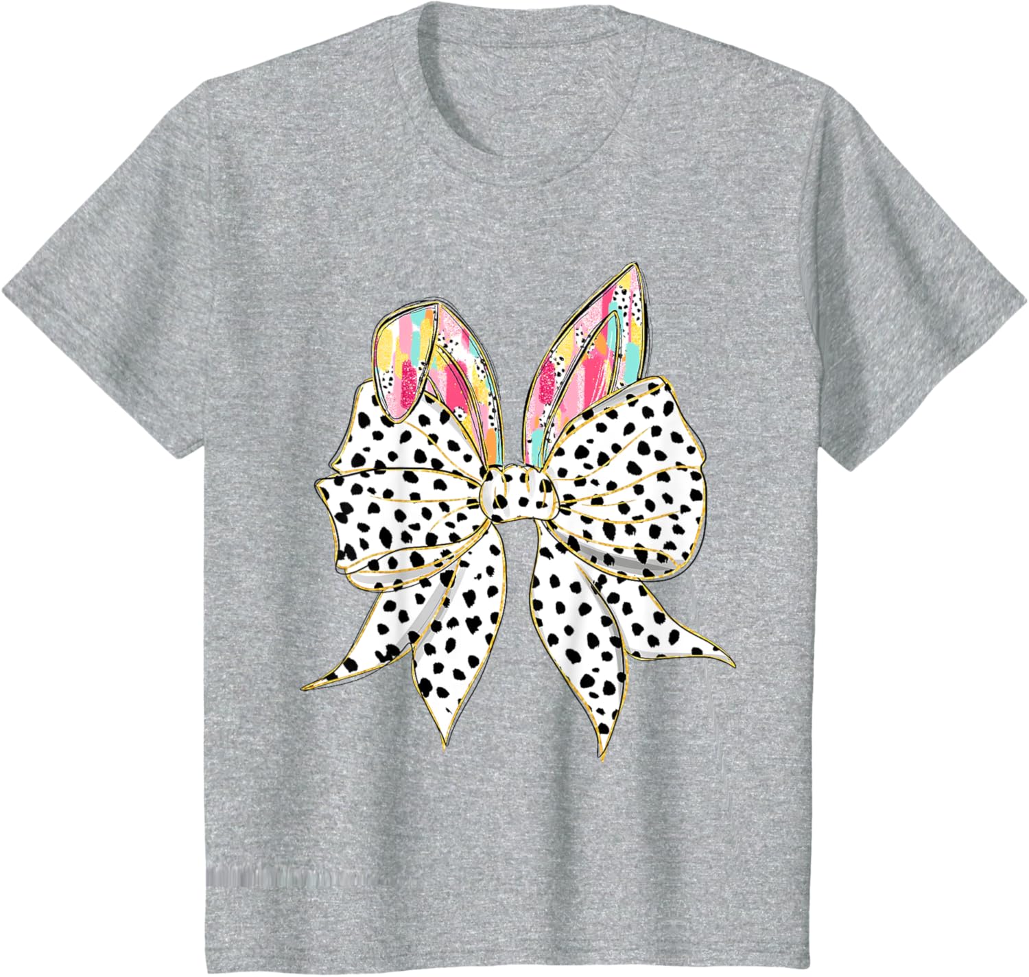 Cute Easter Bunny Coquette Bow Girl Women Happy Easter Day T-Shirt