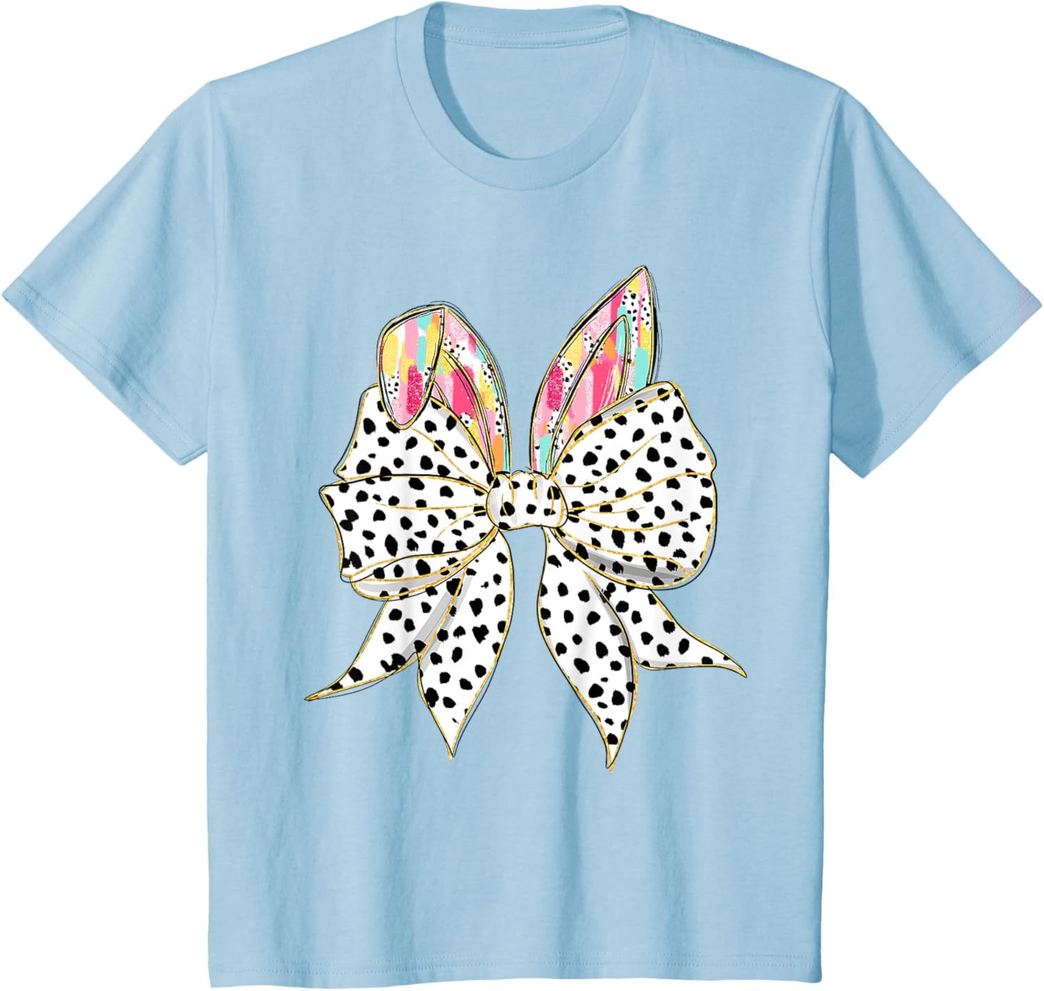 Cute Easter Bunny Coquette Bow Girl Women Happy Easter Day T-Shirt