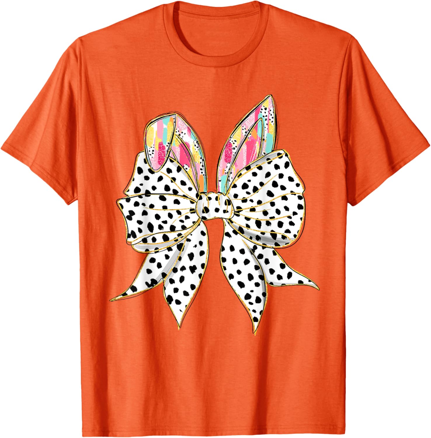 Cute Easter Bunny Coquette Bow Girl Women Happy Easter Day T-Shirt