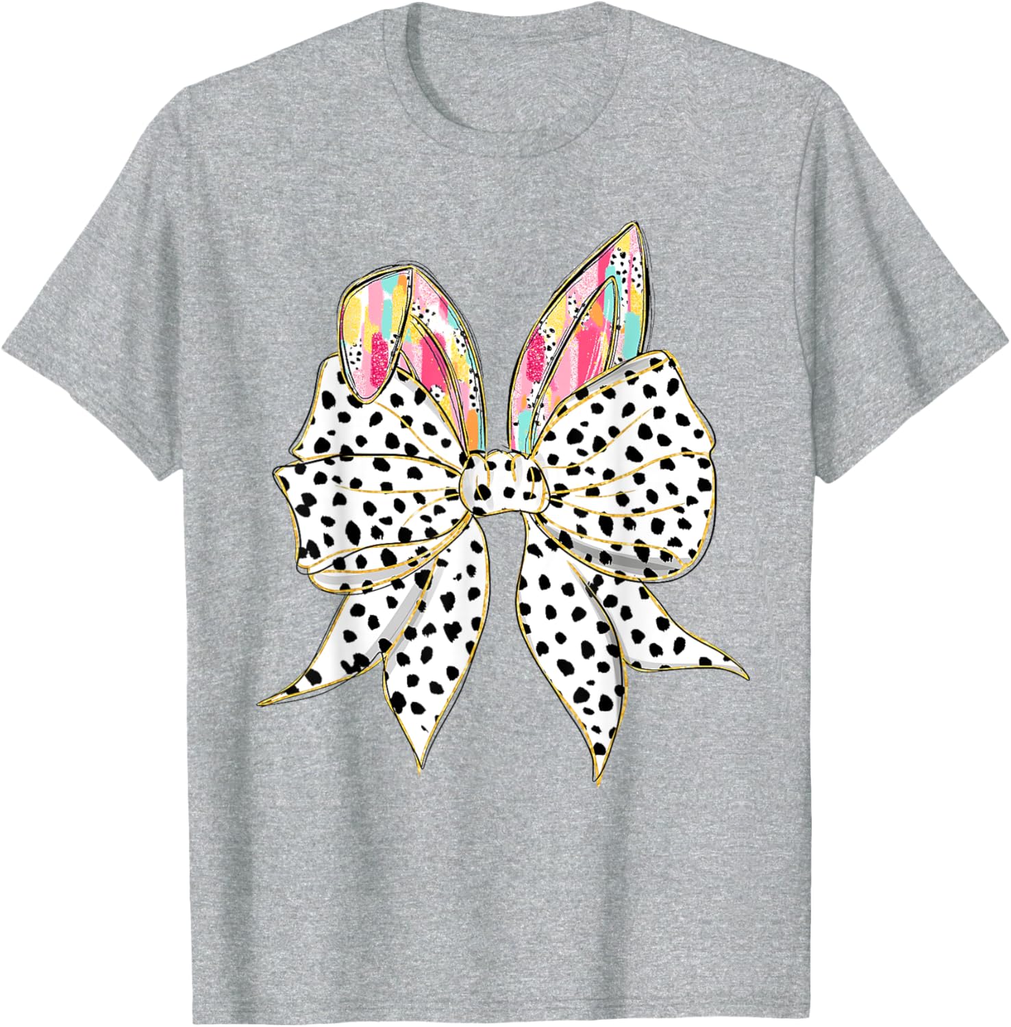 Cute Easter Bunny Coquette Bow Girl Women Happy Easter Day T-Shirt