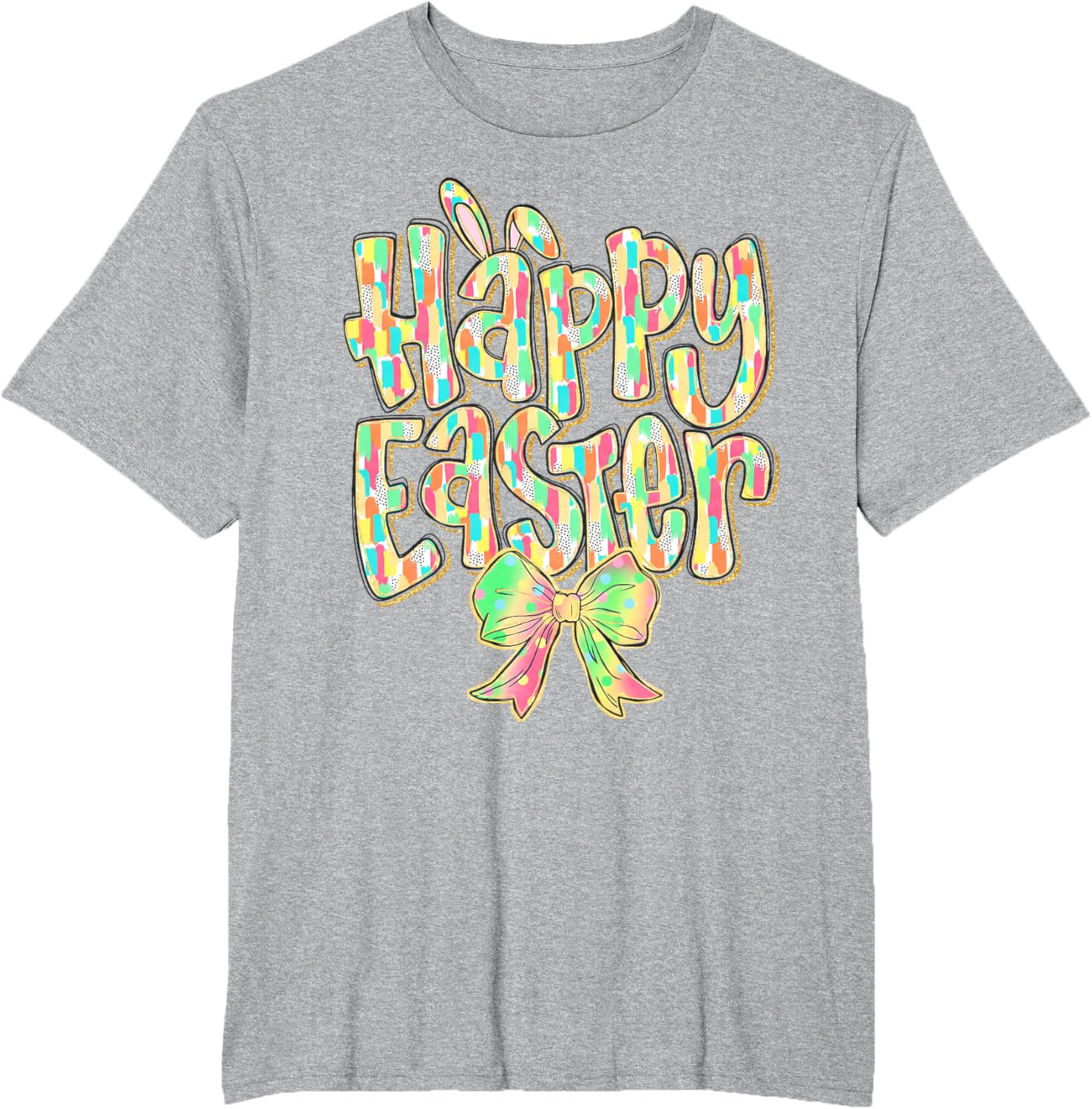 Cute Easter Bunny Coquette Bow Girl Women Happy Easter Day T-Shirt