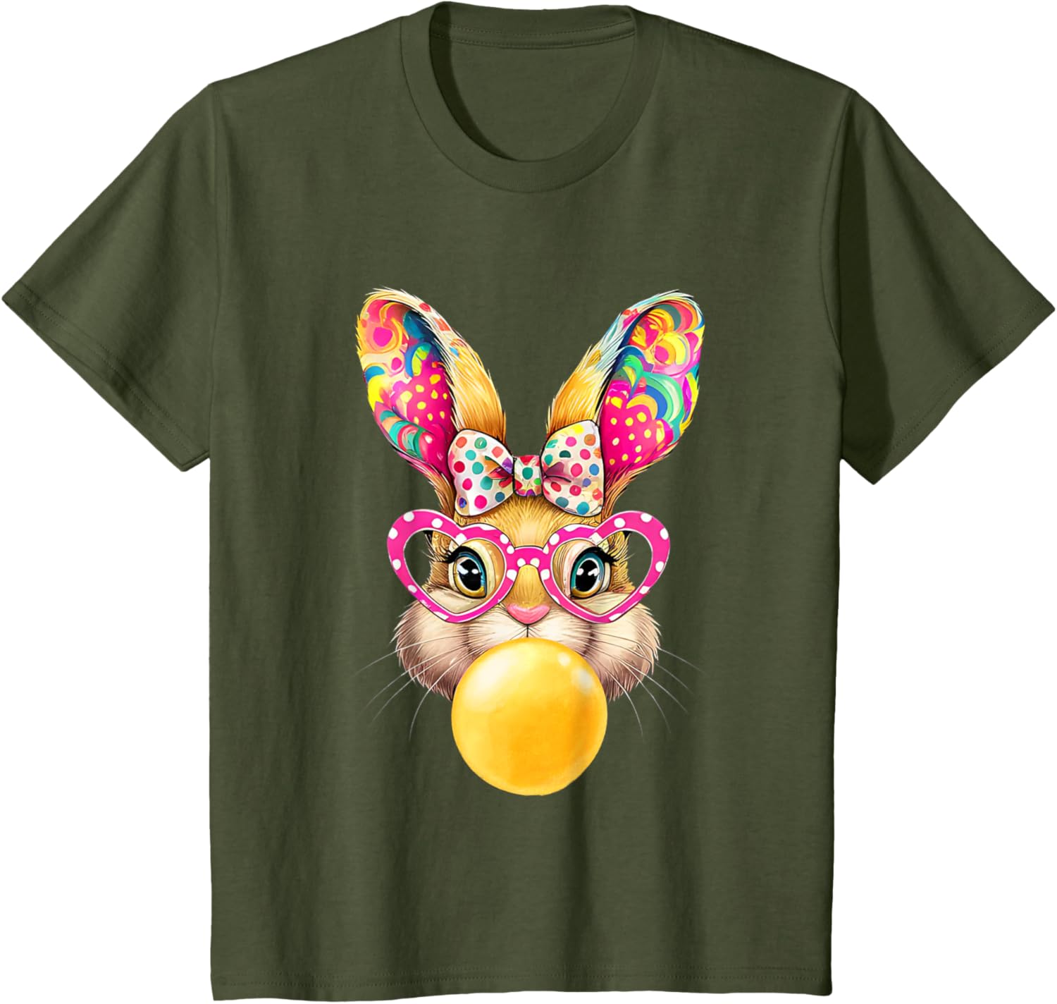 Cute Easter Bunny Coquette Bow outfit Easter Day Girls Women T-Shirt