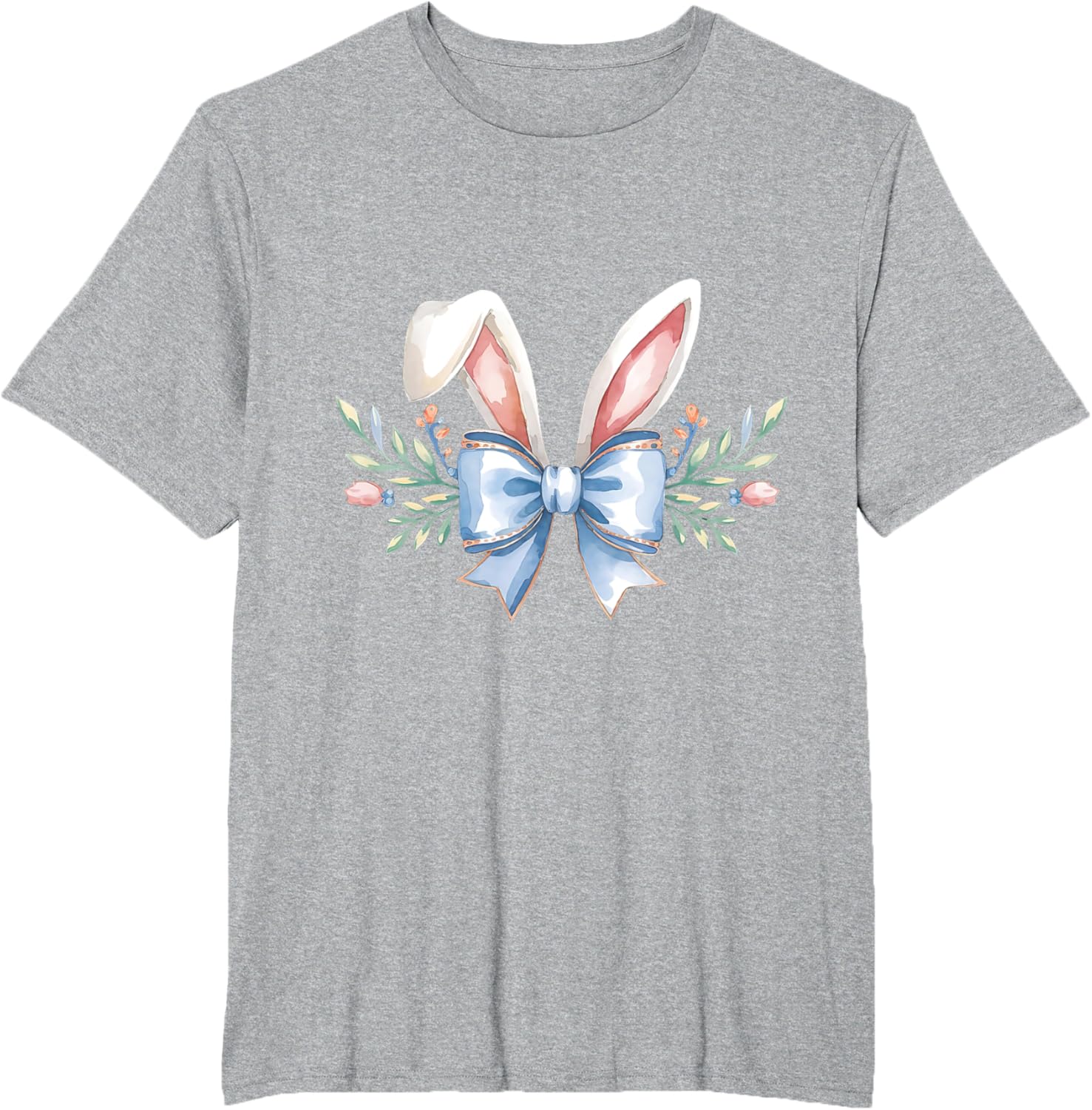 Cute Easter Bunny Face Coquette Bow Aesthetic for Girls T-Shirt