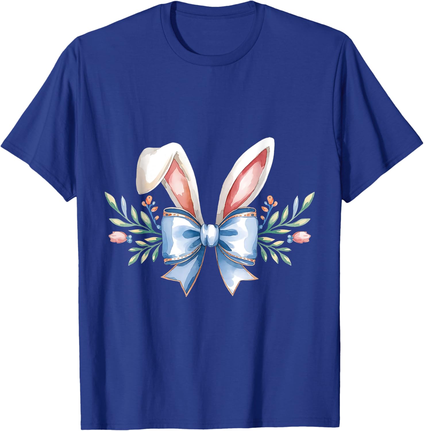 Cute Easter Bunny Face Coquette Bow Aesthetic for Girls T-Shirt