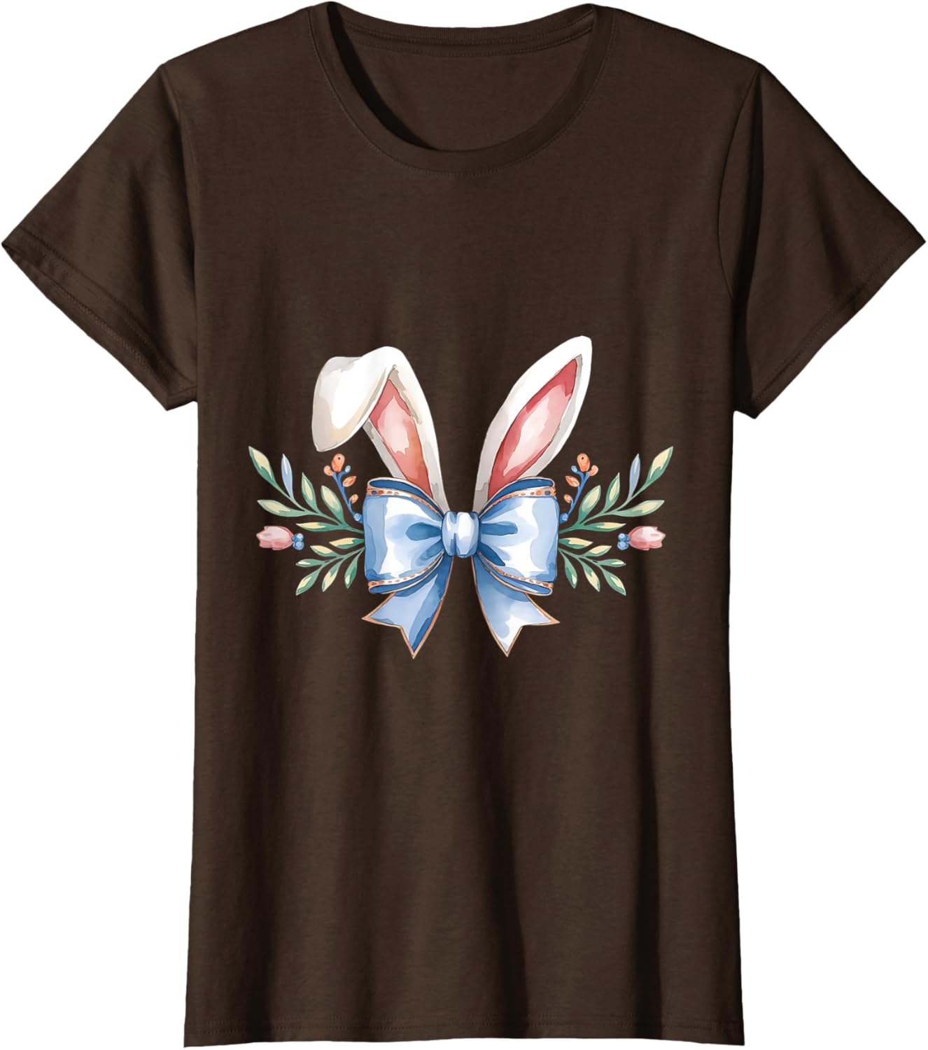 Cute Easter Bunny Face Coquette Bow Aesthetic for Girls T-Shirt