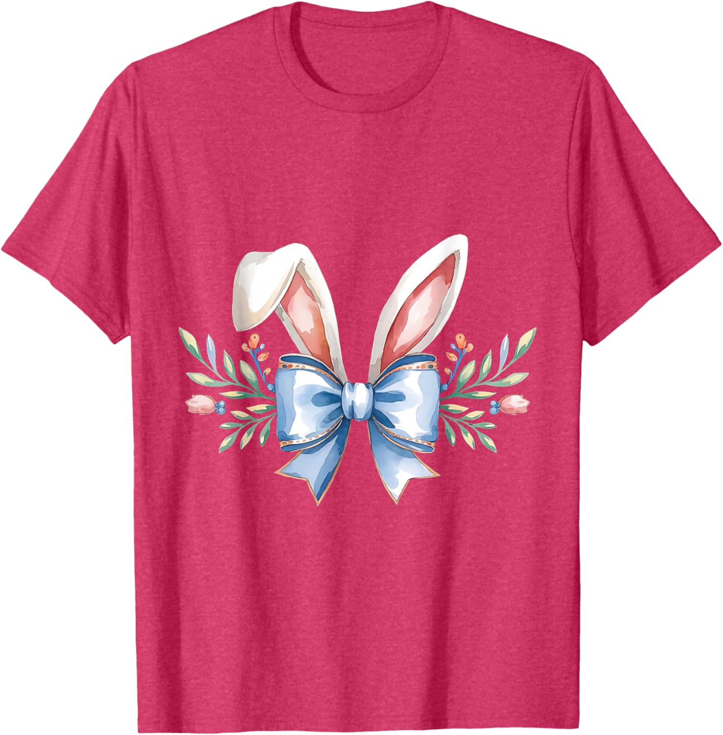 Cute Easter Bunny Face Coquette Bow Aesthetic for Girls T-Shirt