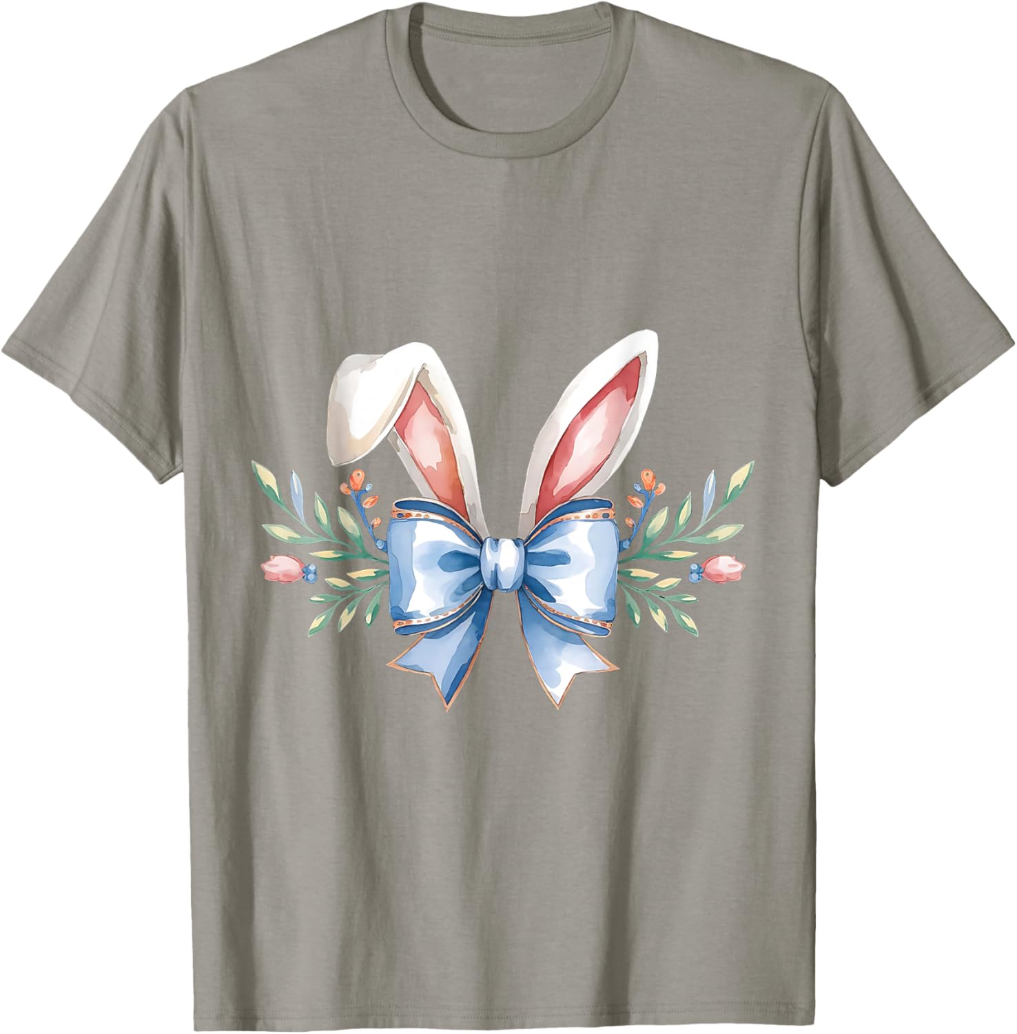 Cute Easter Bunny Face Coquette Bow Aesthetic for Girls T-Shirt