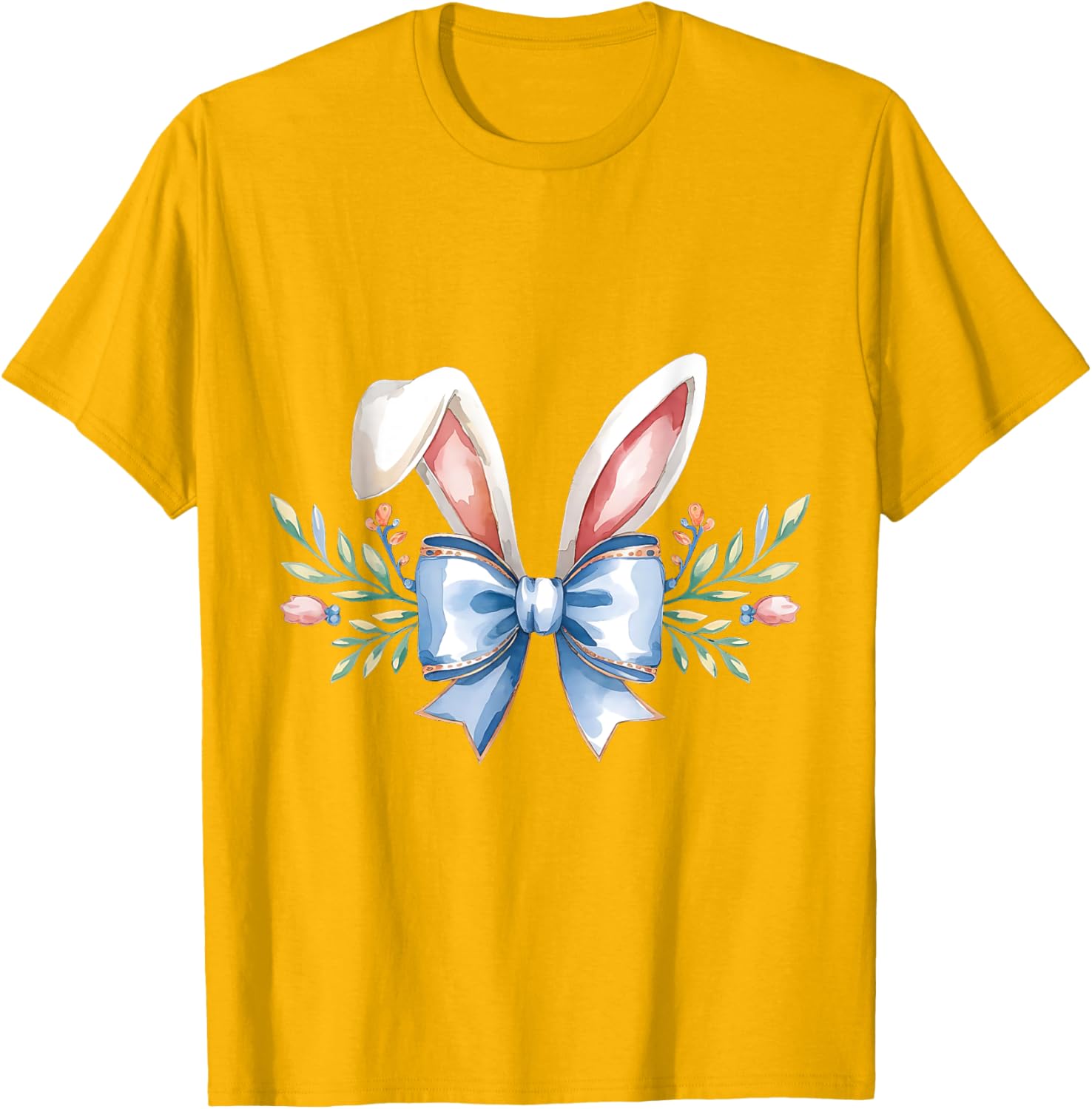 Cute Easter Bunny Face Coquette Bow Aesthetic for Girls T-Shirt