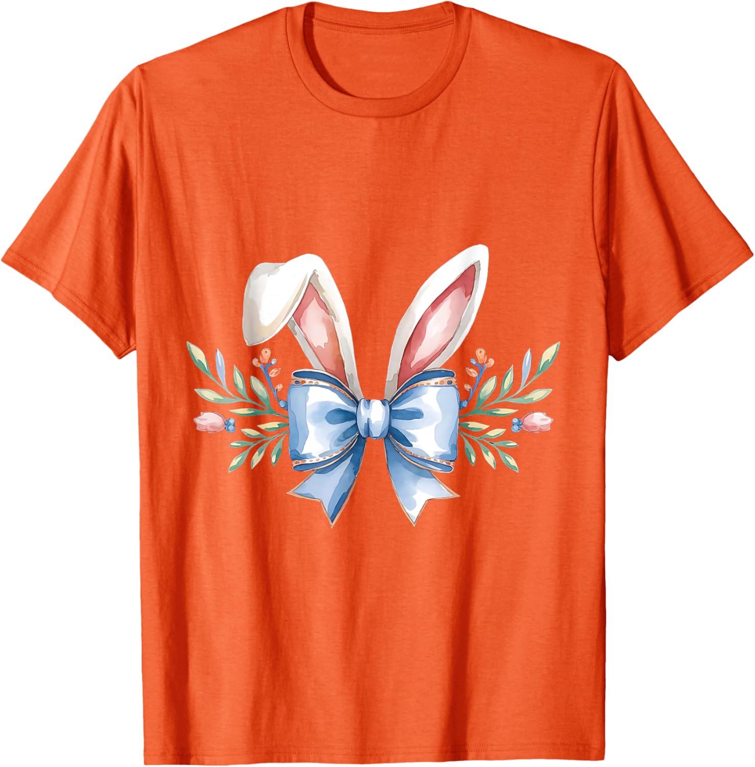 Cute Easter Bunny Face Coquette Bow Aesthetic for Girls T-Shirt