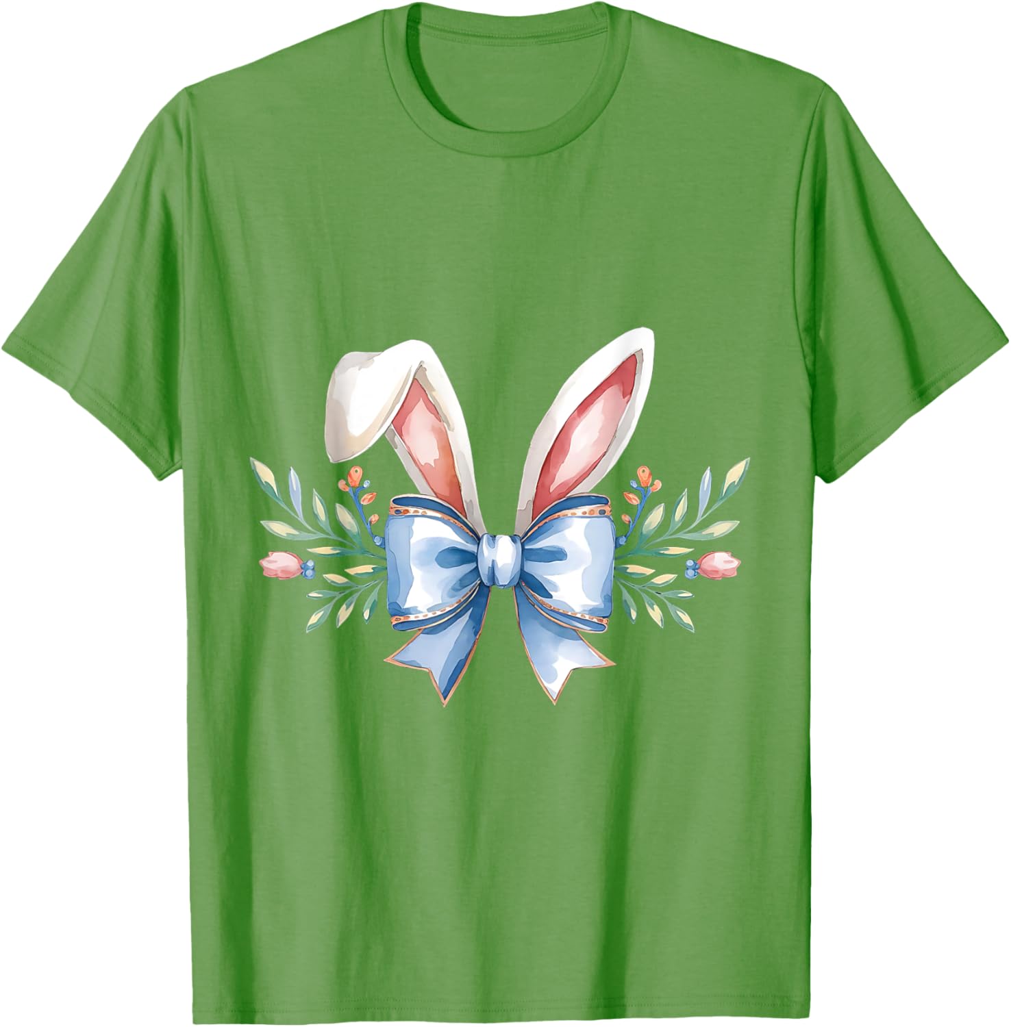 Cute Easter Bunny Face Coquette Bow Aesthetic for Girls T-Shirt