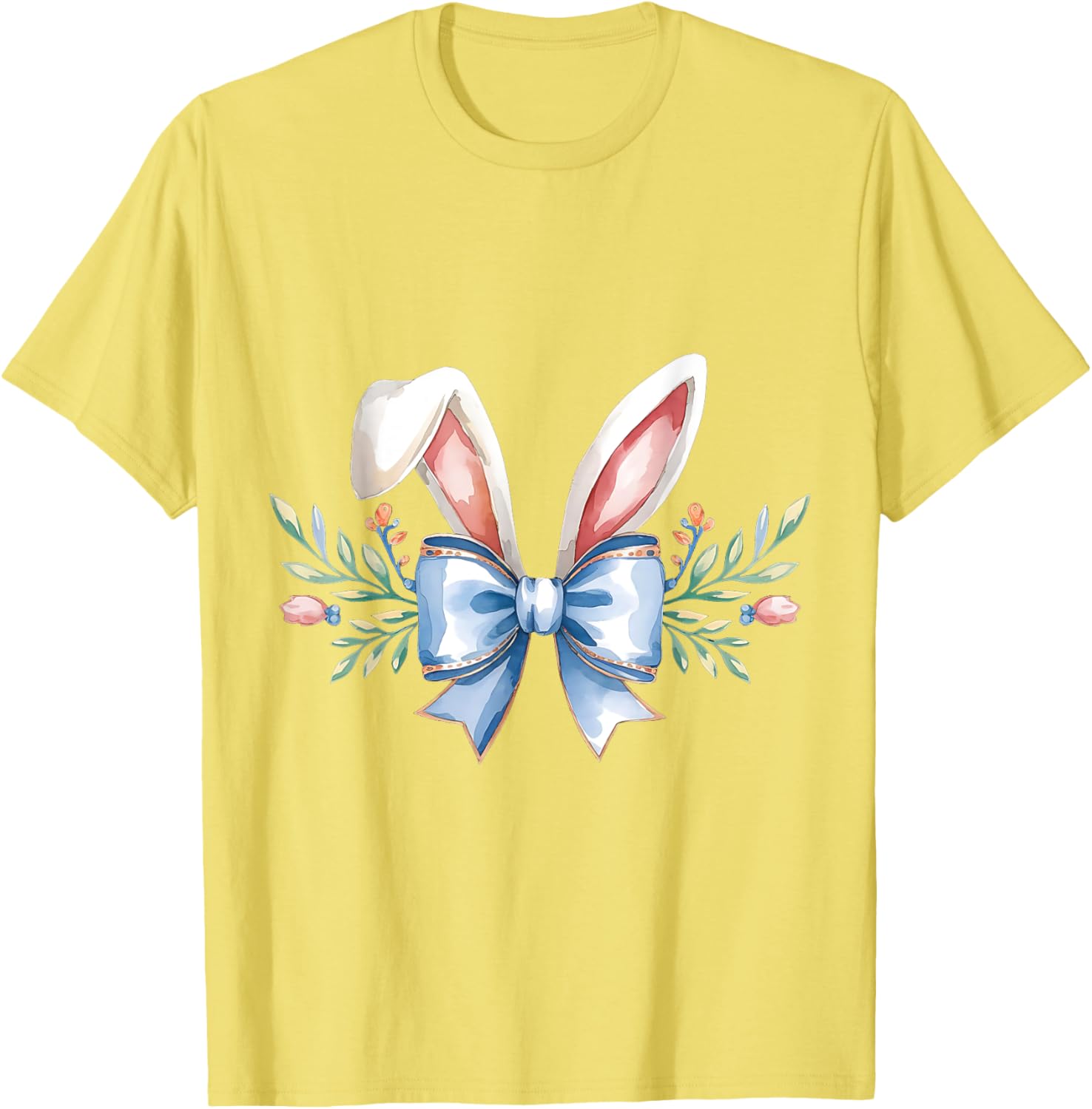 Cute Easter Bunny Face Coquette Bow Aesthetic for Girls T-Shirt