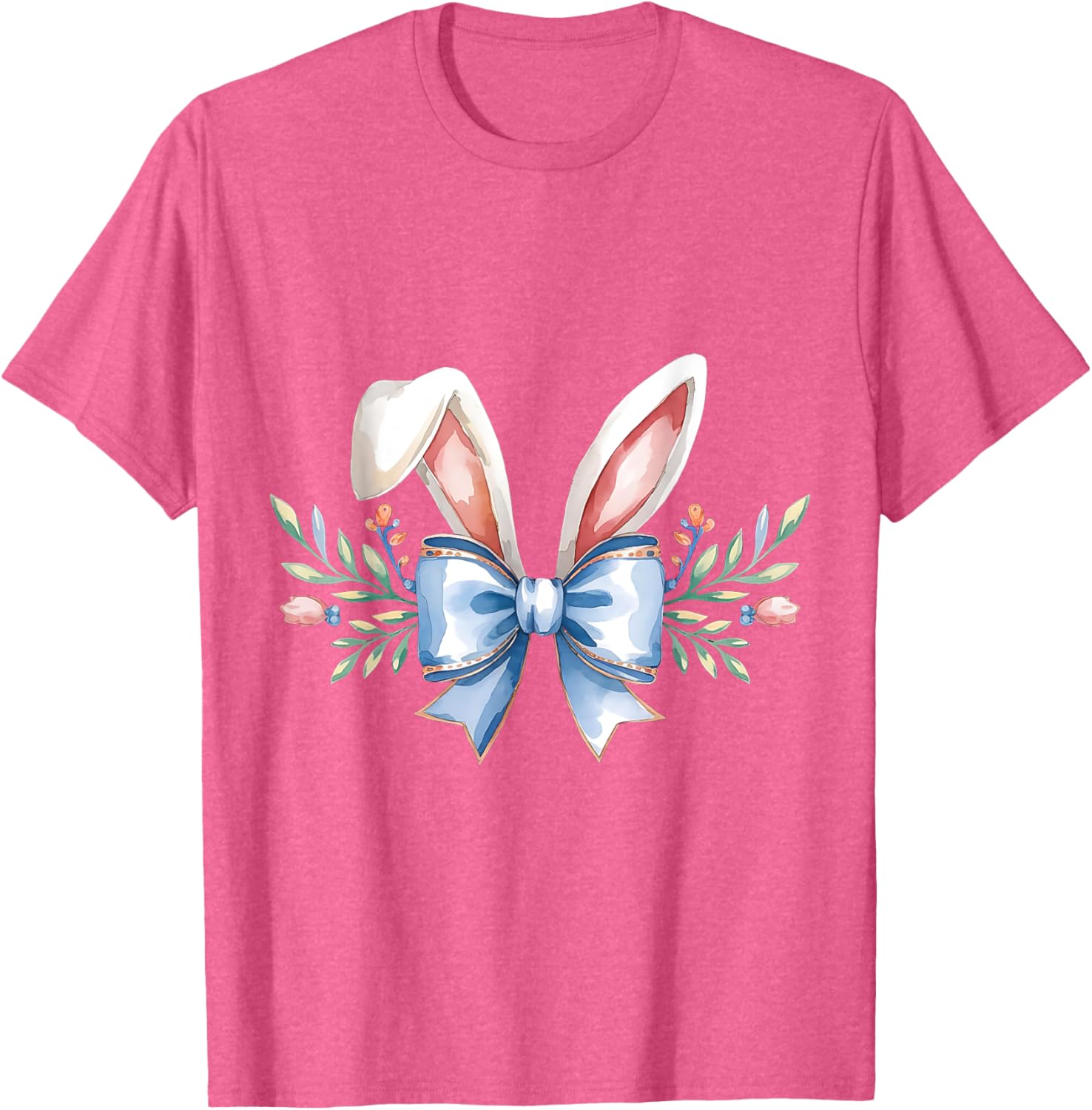 Cute Easter Bunny Face Coquette Bow Aesthetic for Girls T-Shirt