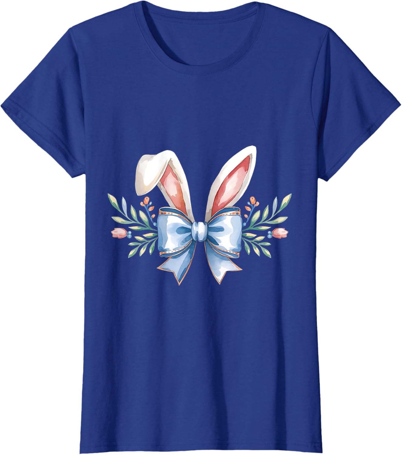 Cute Easter Bunny Face Coquette Bow Aesthetic for Girls T-Shirt