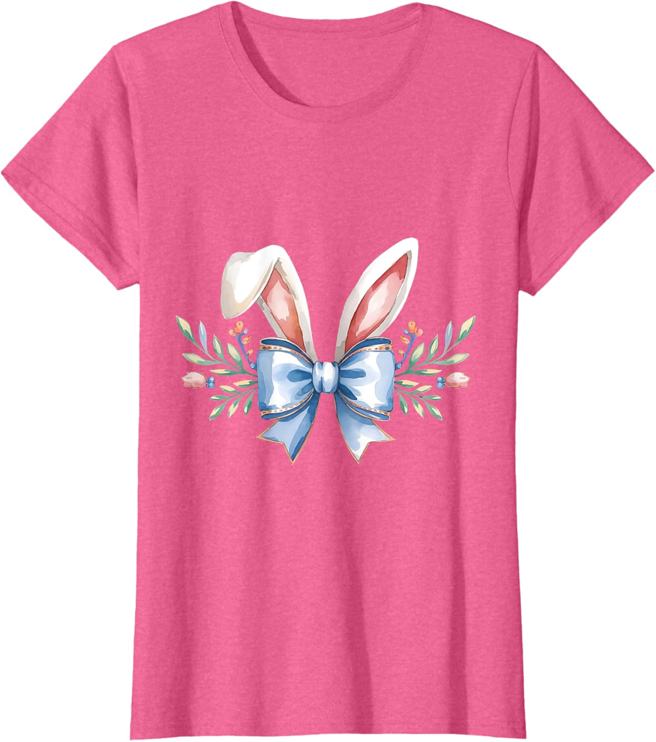 Cute Easter Bunny Face Coquette Bow Aesthetic for Girls T-Shirt