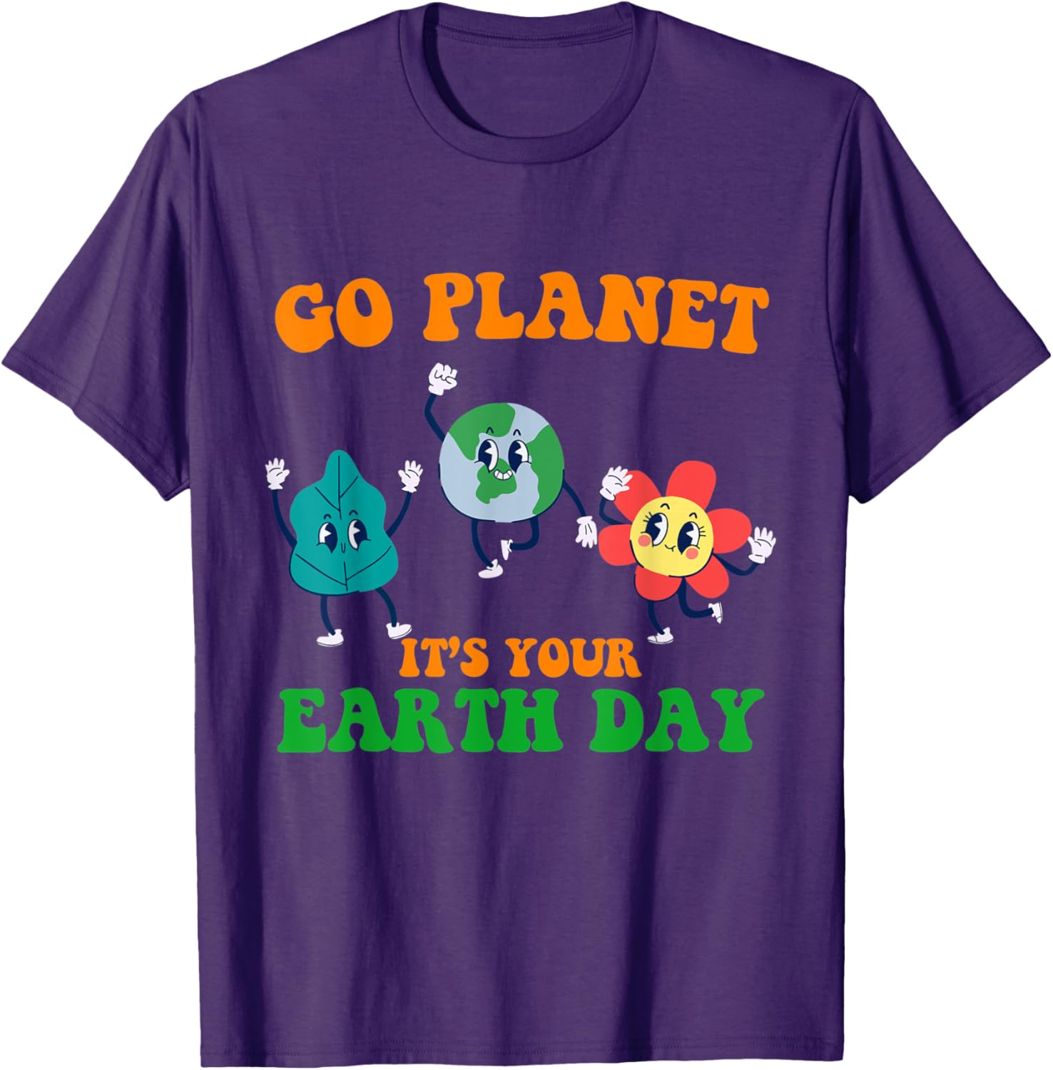 Cute Go Planet Its Your Earth Day Peace Groovy Kids Boy Girl T-Shirt