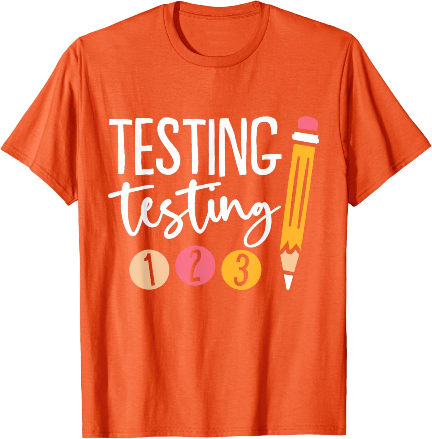 Cute Kindergarten Teacher Gifts & Apparel Black Testing Day T-Shirt