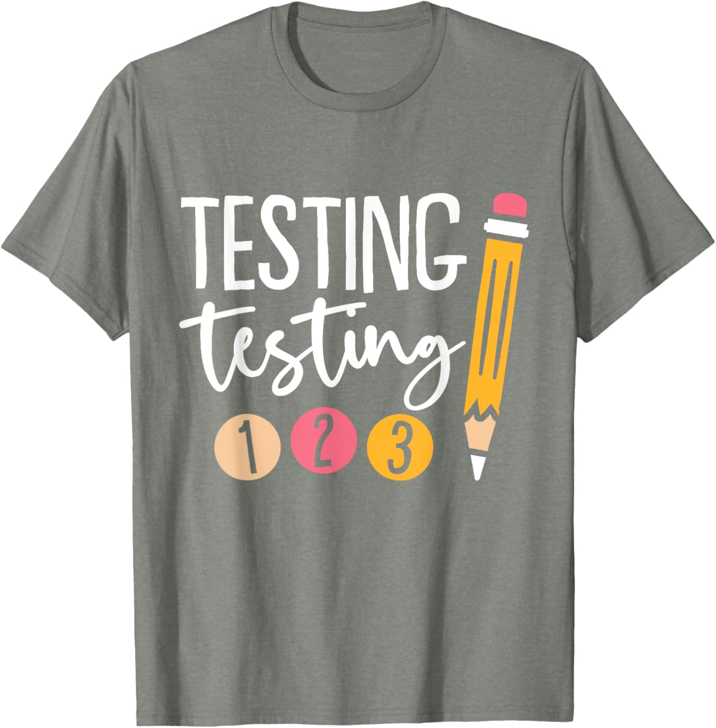 Cute Kindergarten Teacher Gifts & Apparel Black Testing Day T-Shirt