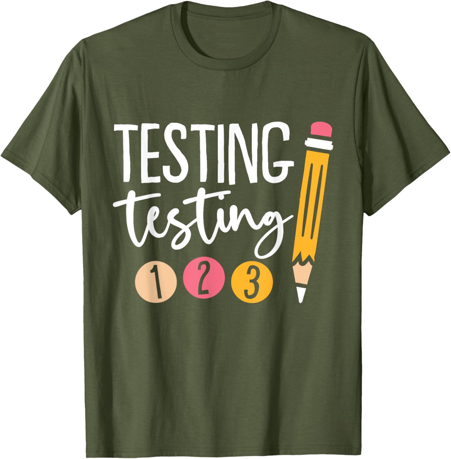 Cute Kindergarten Teacher Gifts & Apparel Black Testing Day T-Shirt